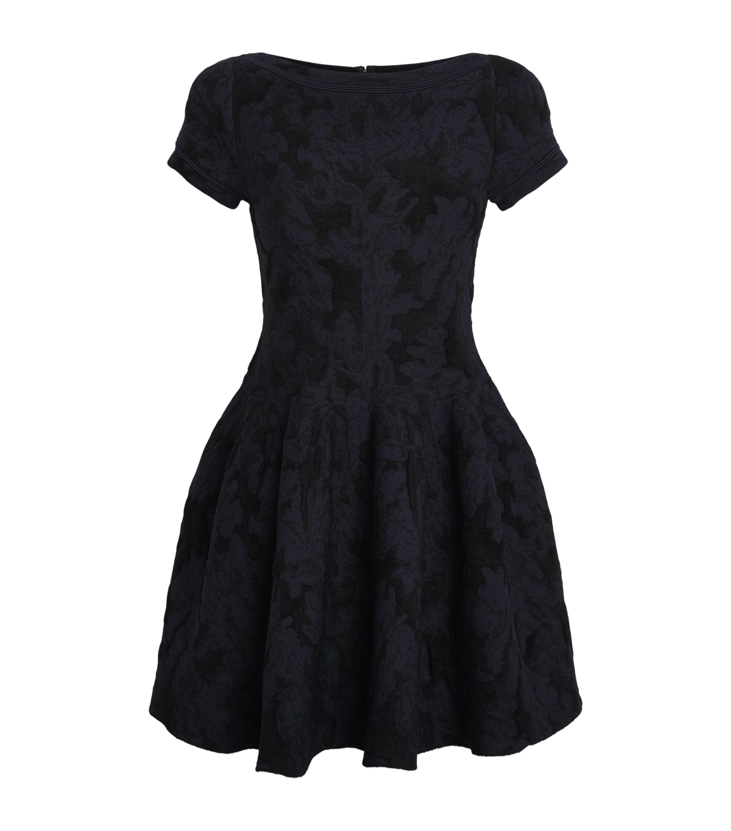 Sandro Paris Womens Floral Jacquard Mini Dress Midnight Blue