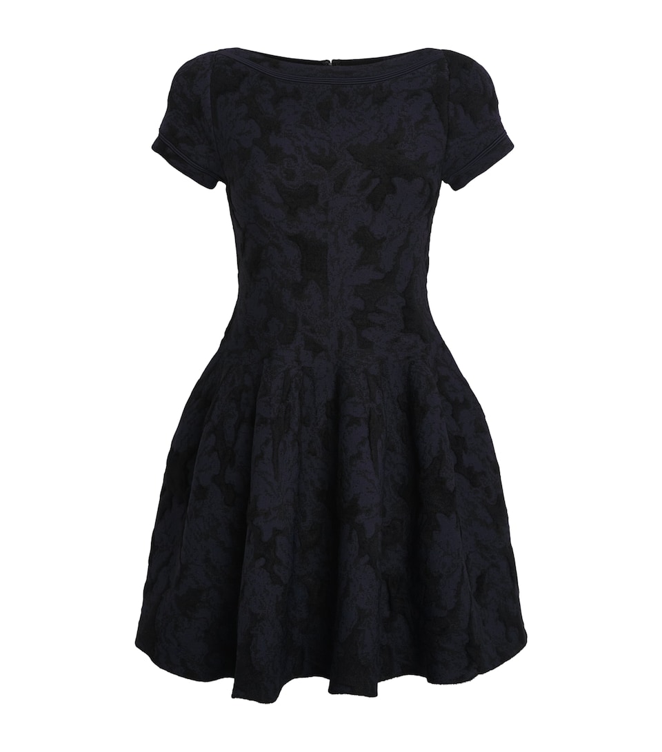 Sandro Paris Womens Floral Jacquard Mini Dress Midnight Blue