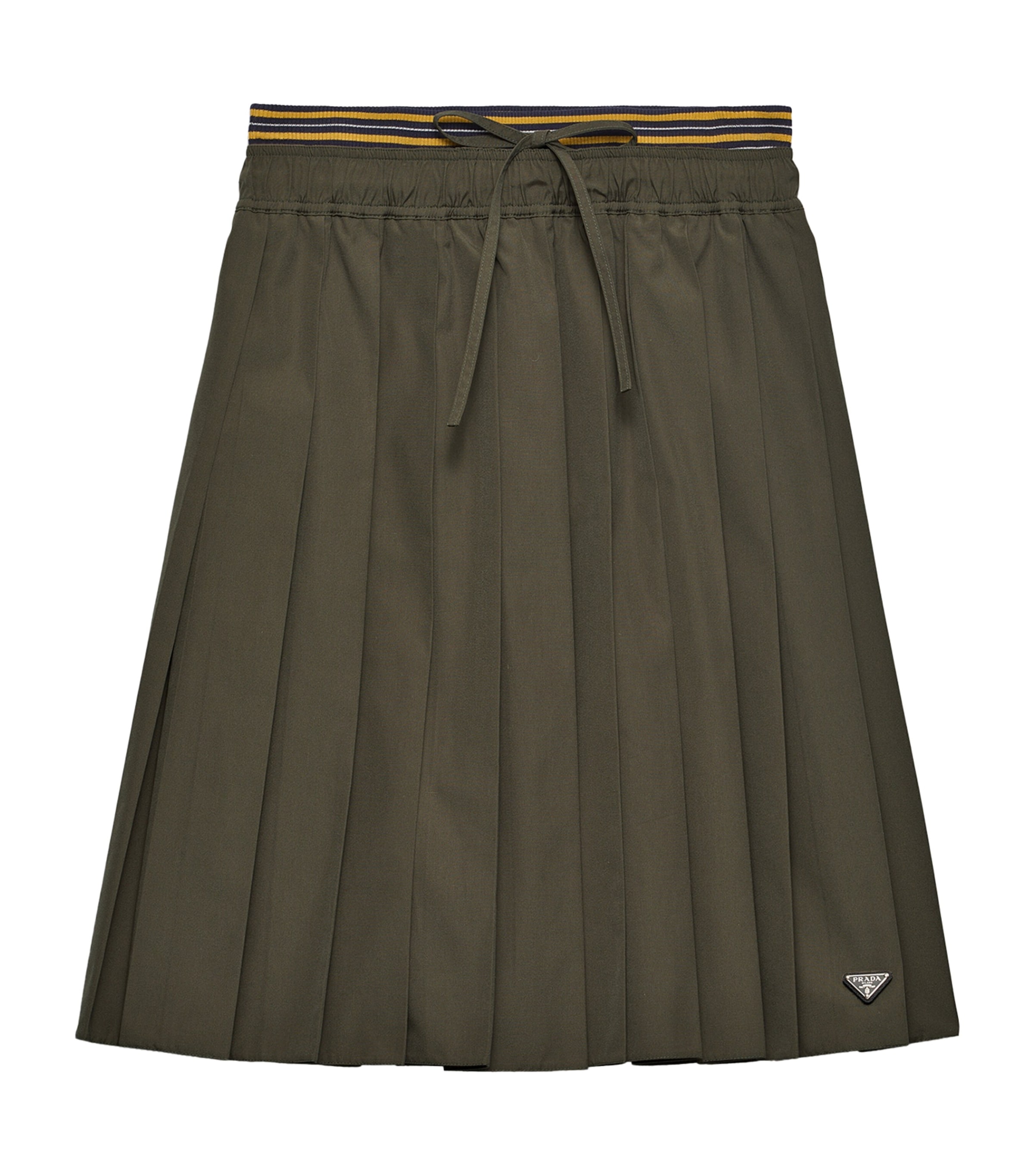 Prada Womens Pleated Midi Skirt