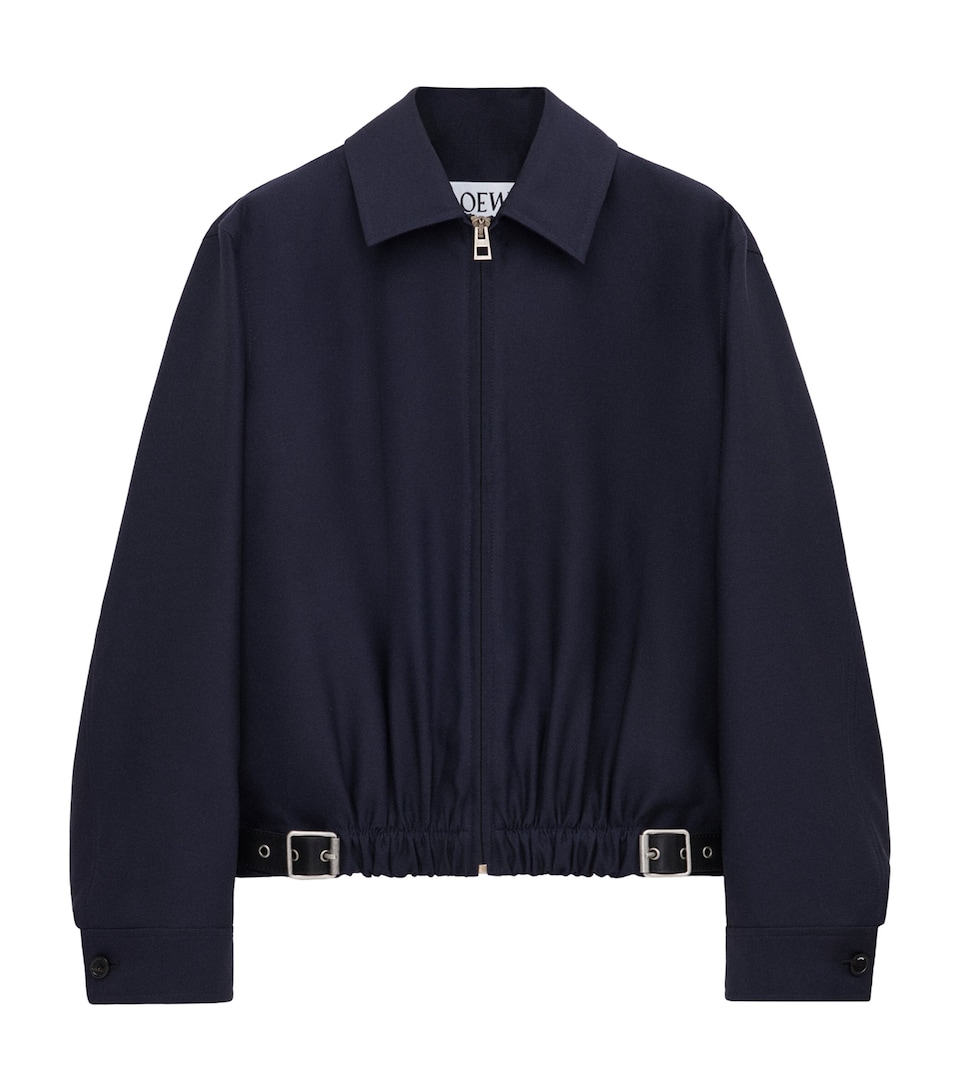Wool-Silk Buckled Shirt Jacket