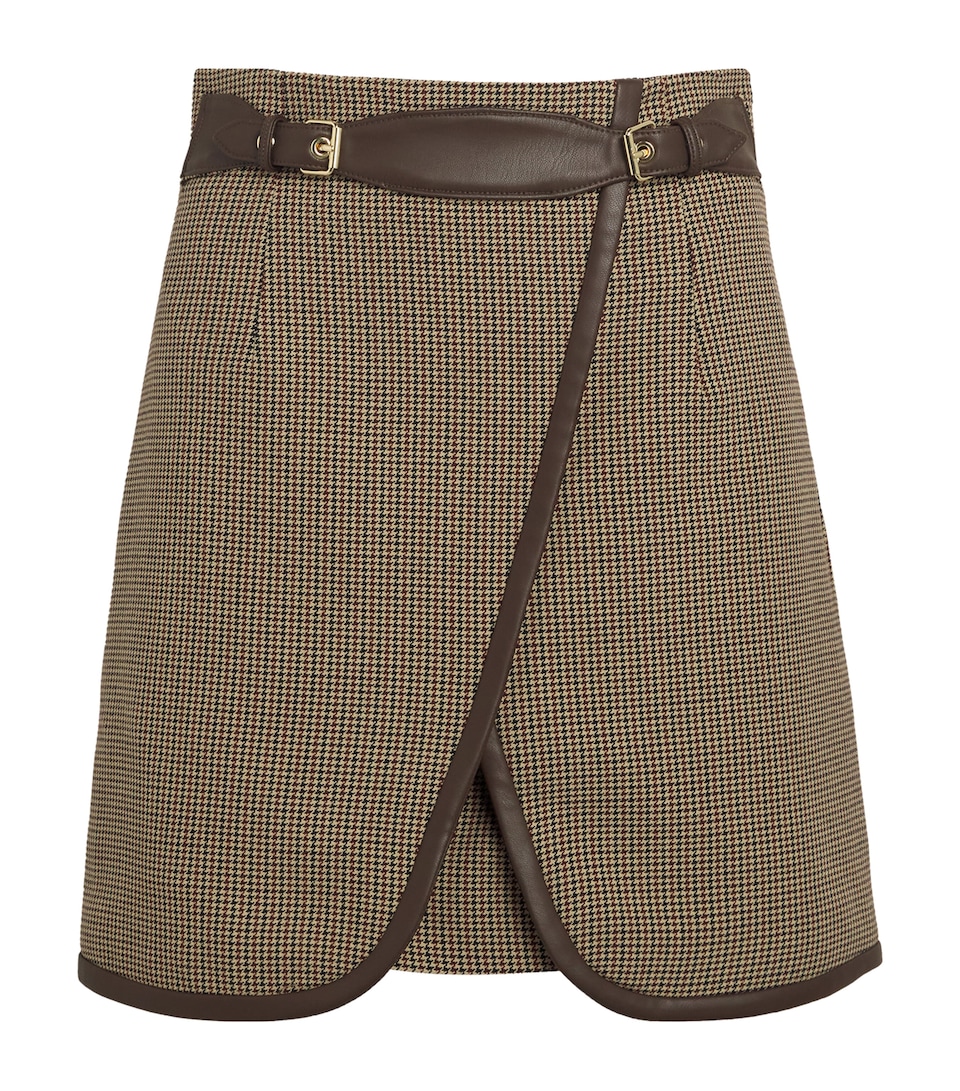 Check Belted Mini Skirt