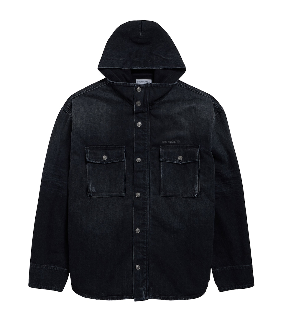 Balenciaga Mens Cargo Denim Jacket