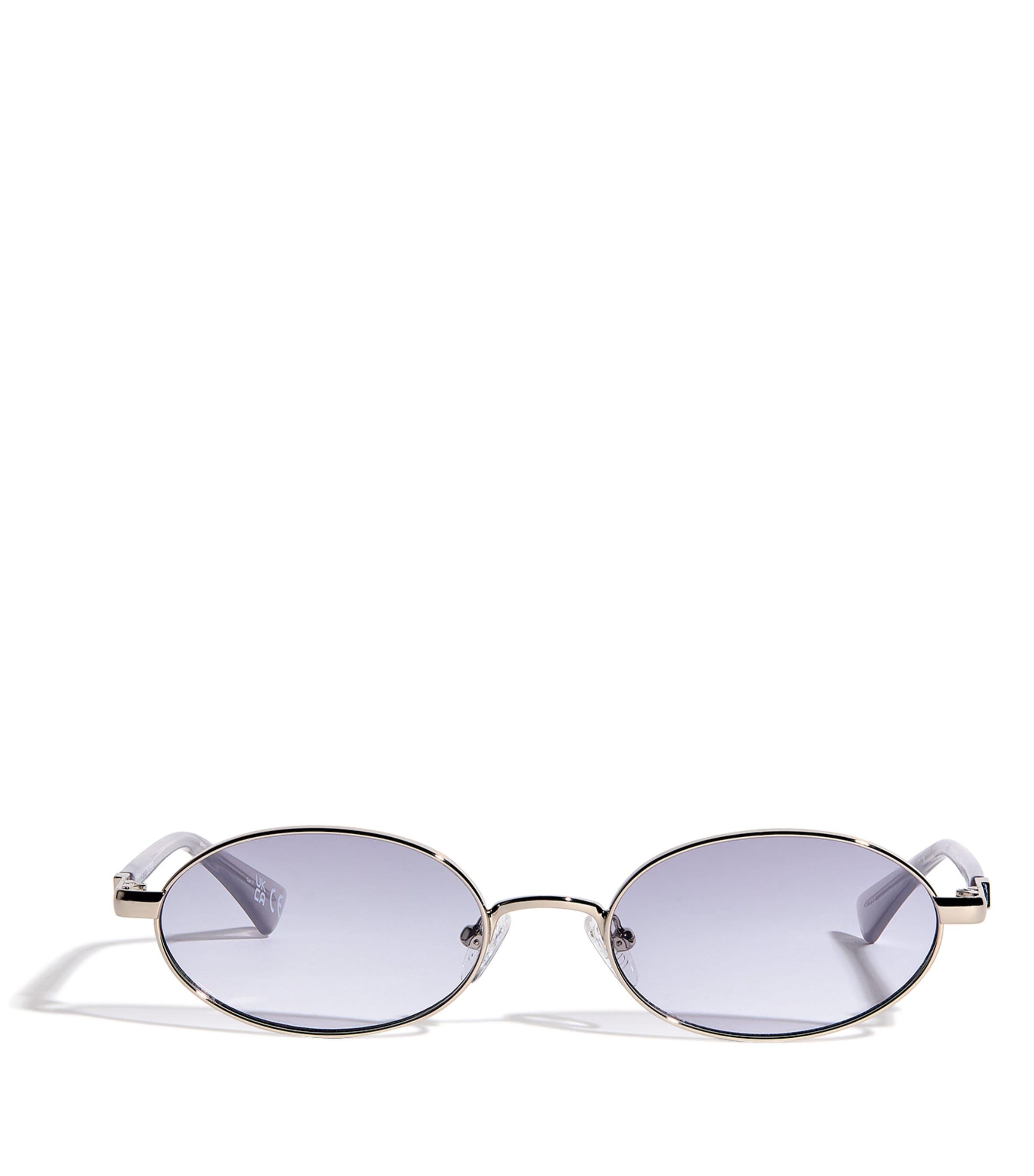 Le Specs Oval Sunglasses Sil
