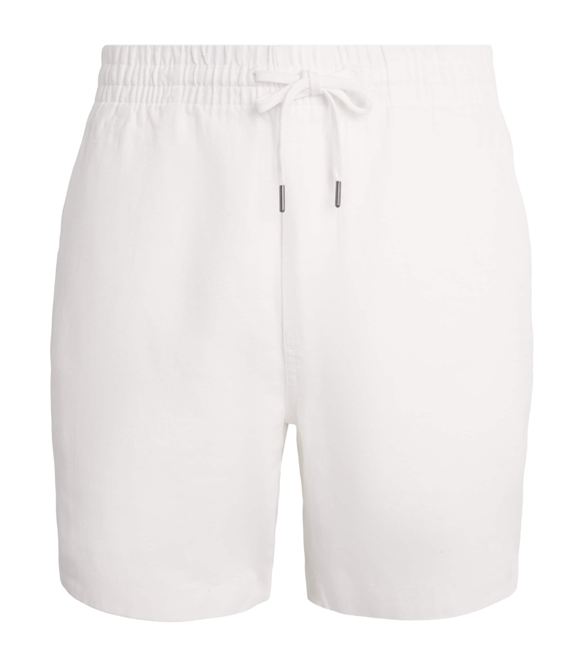 Polo Ralph Lauren Mens Linen Prepster Shorts White