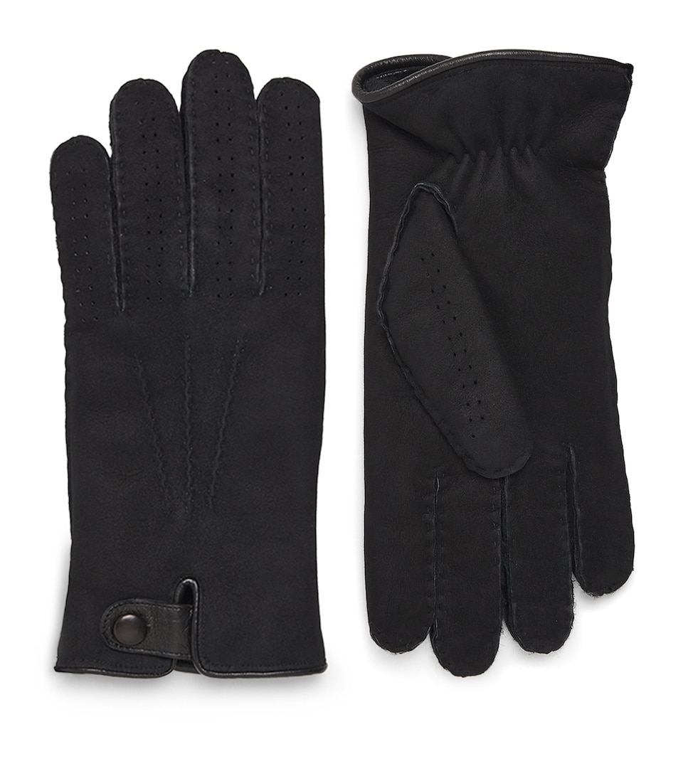 Giorgio Armani Shearling Leather Gloves