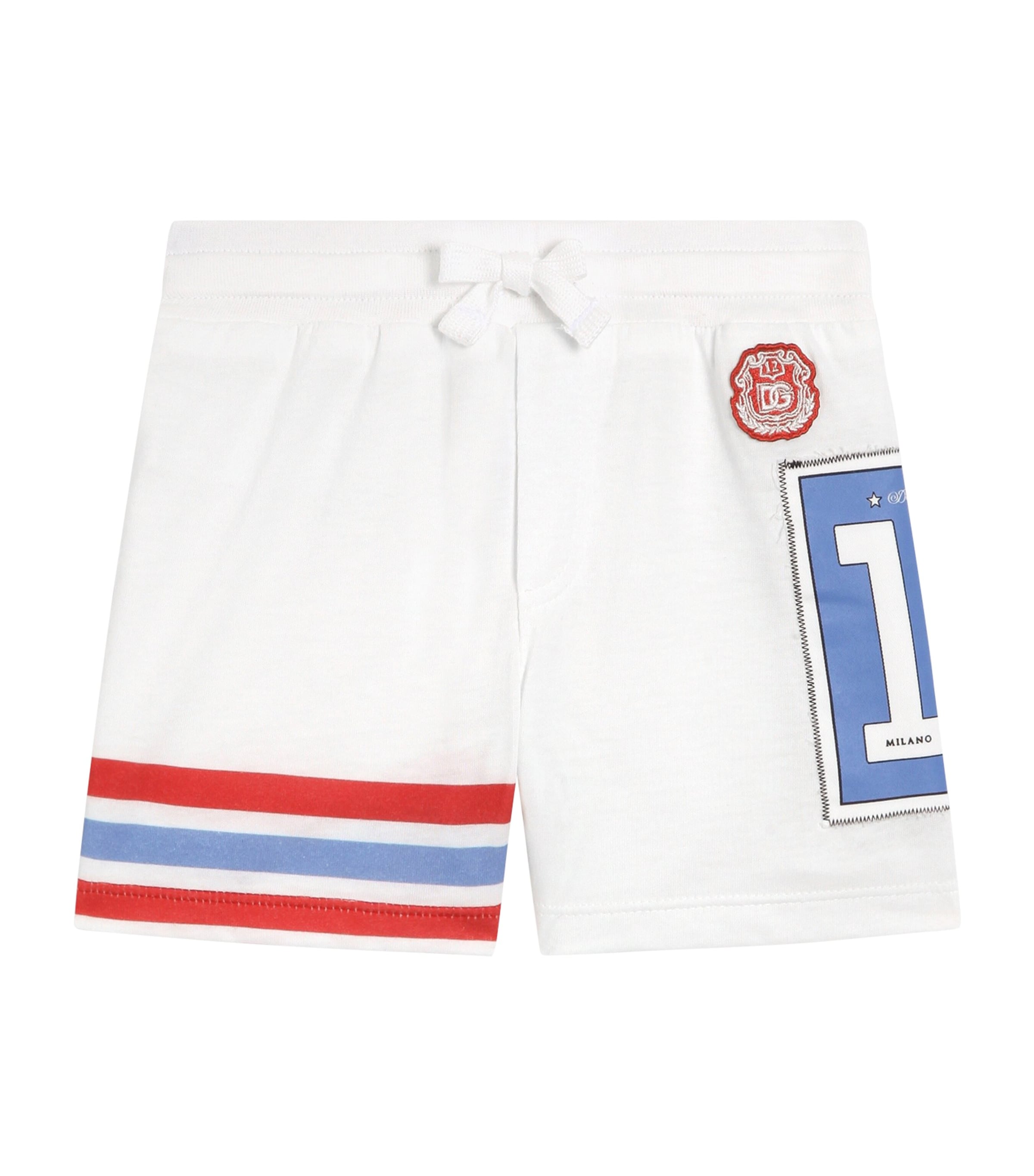 Dolce&Gabbana Kids Cotton Printed Bermuda Shorts (3-30 Months) Rosso/blue
