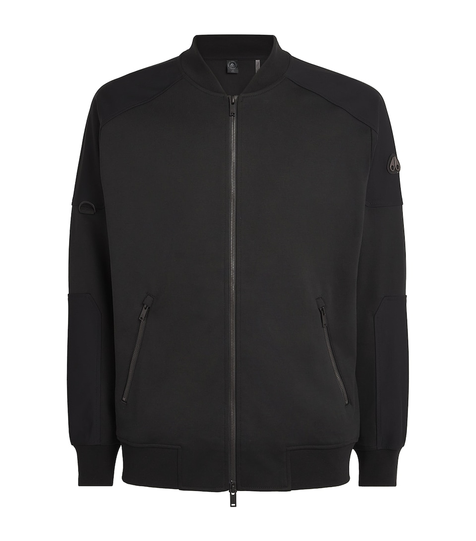 Moose Knuckles Mens Cotton Dalon Bomber Jacket Black