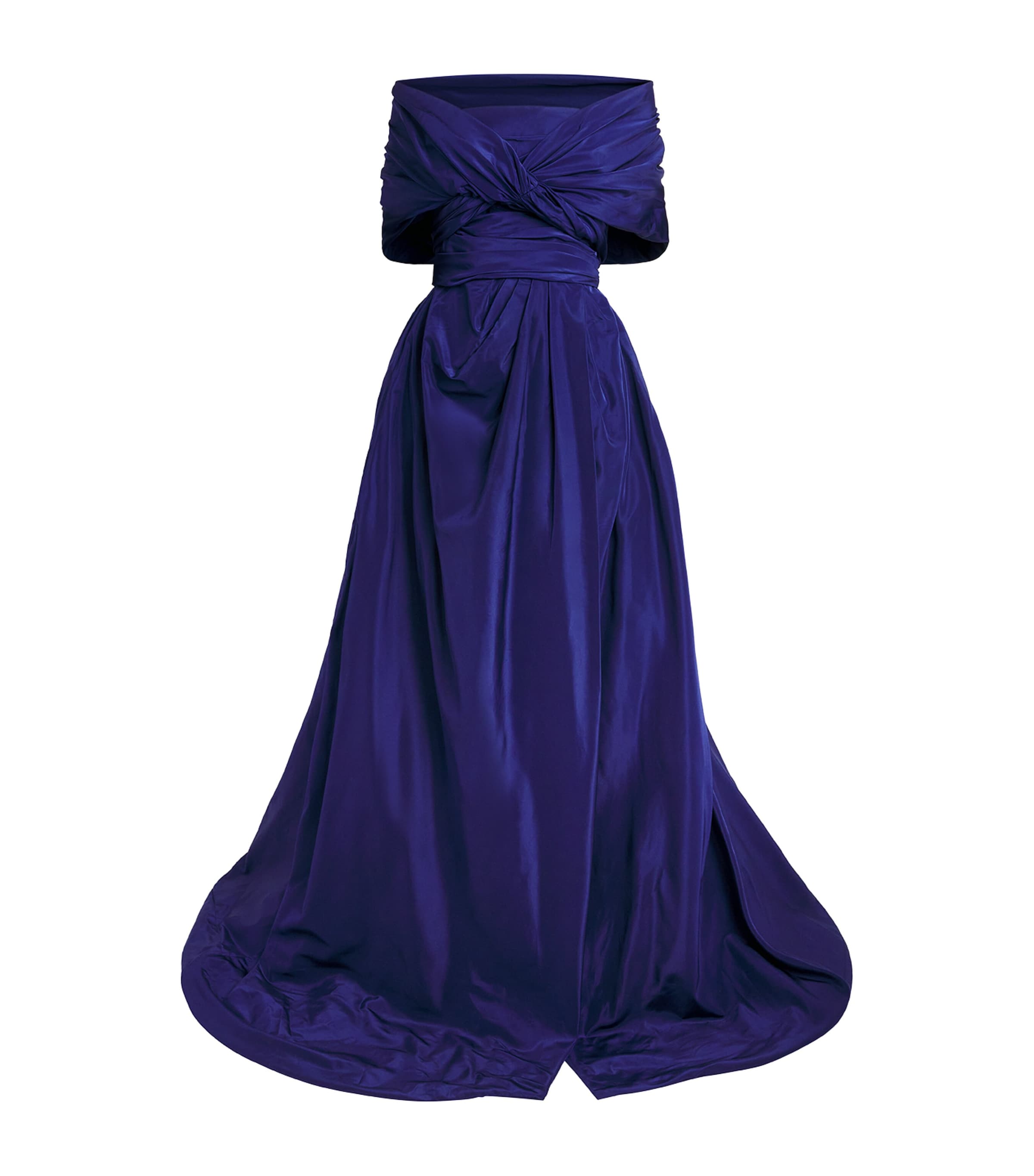 Costarellos Womens Taffeta Galina Gown Blue