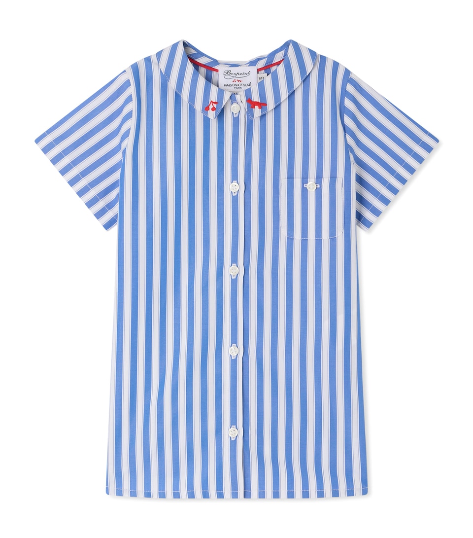 Bonpoint x Maison Kitsuné Stripe Dress (6-36 Months) Ra Bleu De Prusse
