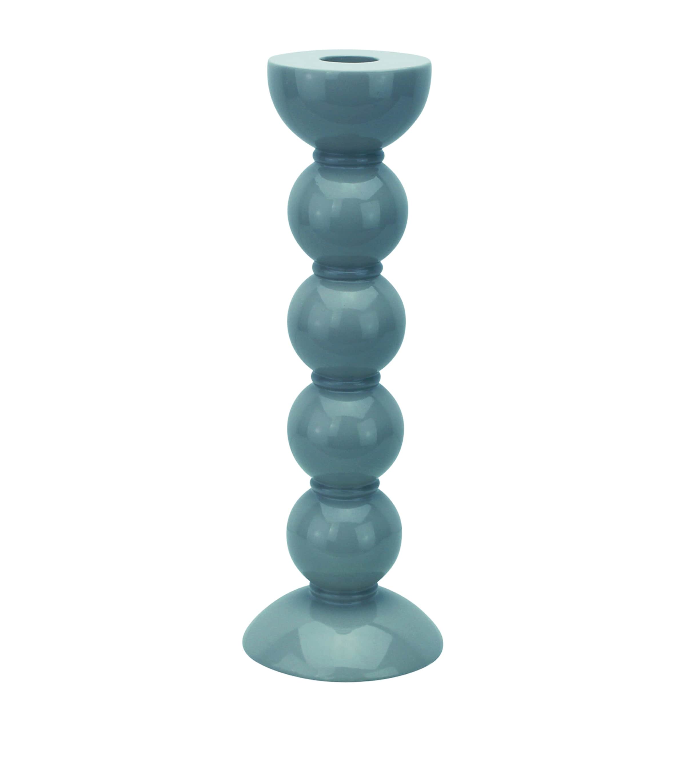 Addison Ross Tall Bobbin Candlestick Holder (24cm) Blue