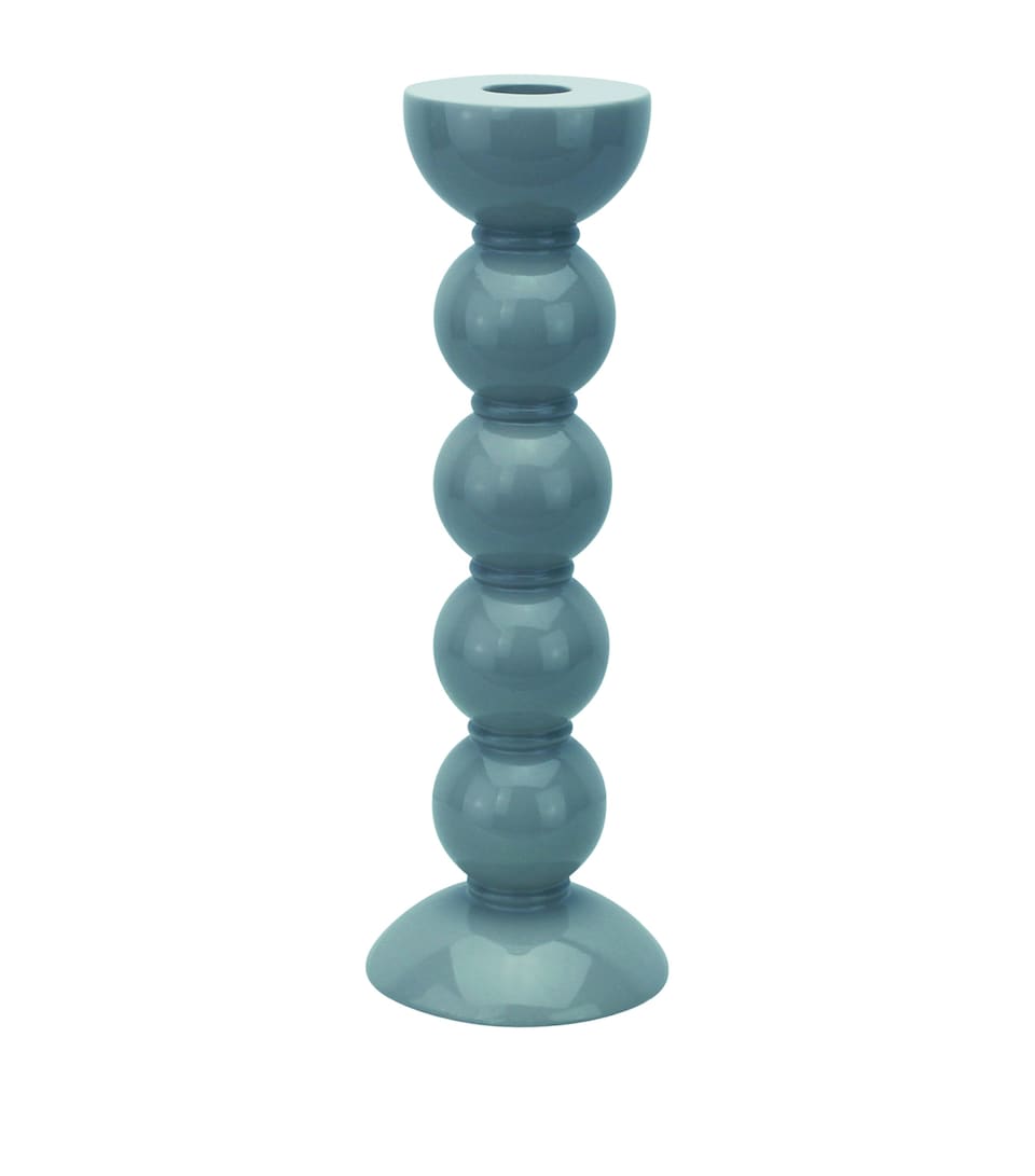 Addison Ross Tall Bobbin Candlestick Holder (24cm) Blue