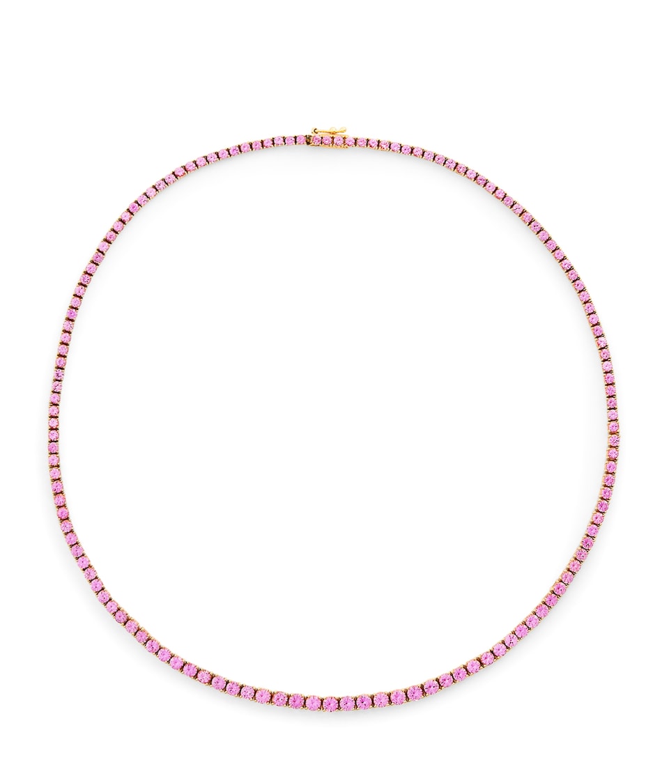 Rose Gold and Pink Sapphire Hepburn Necklace