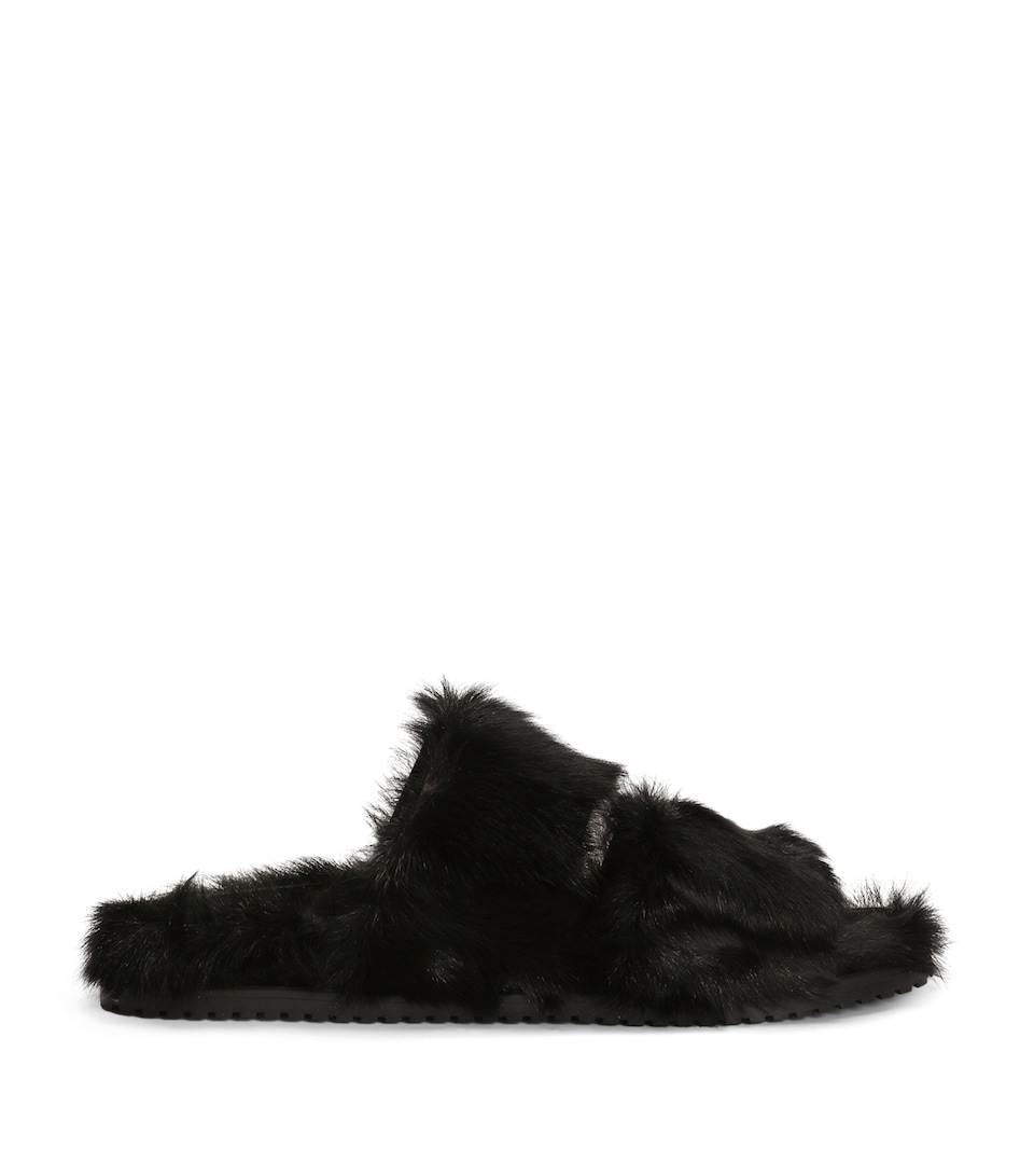 Dolce&Gabbana Kid Goat Sandals Black