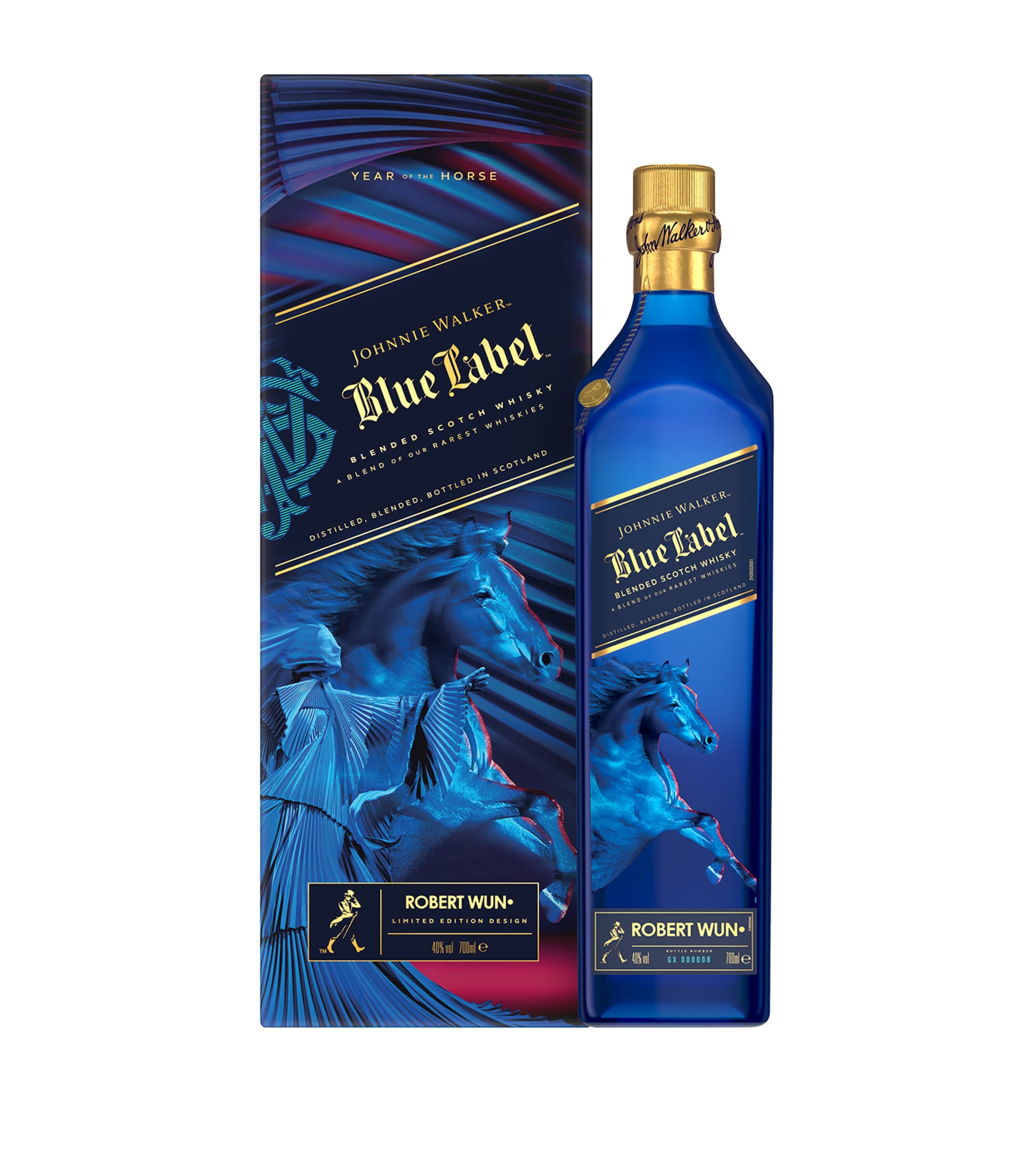x Robert Wun Blue Label Chinese New Year Whisky (70cl)