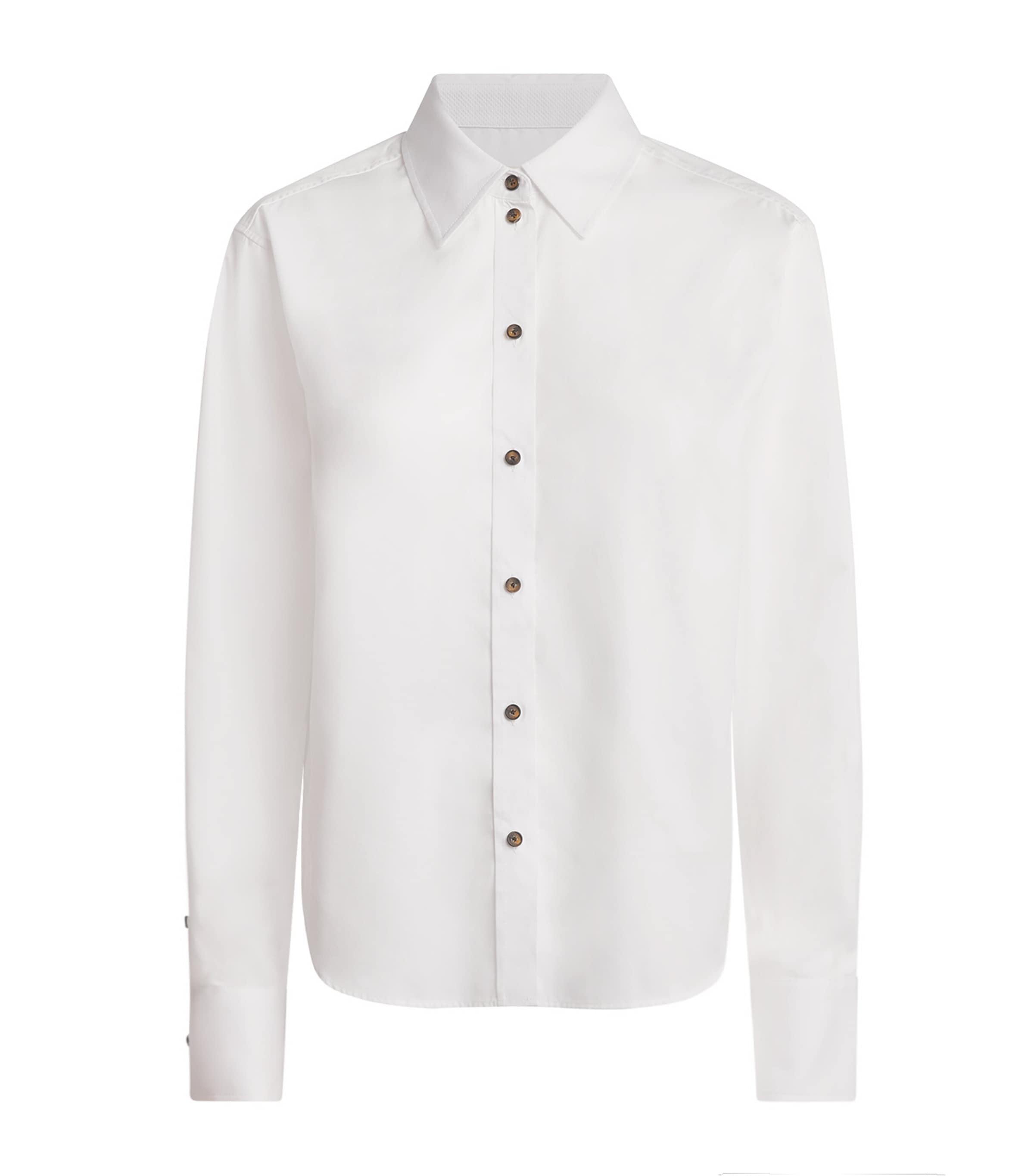 ME+EM Womens Cotton-Blend Perfectly Proportioned Shirt White