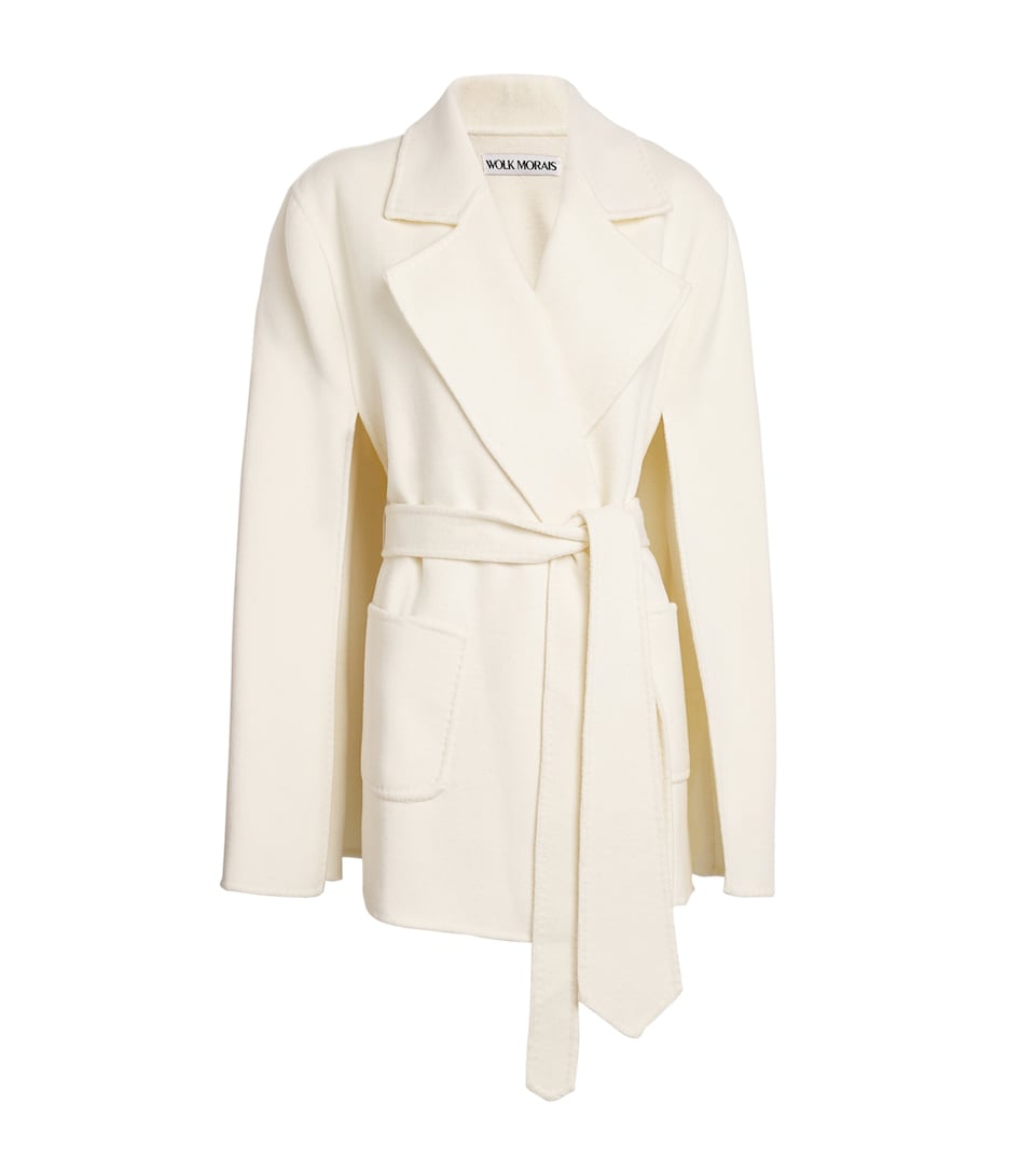 Cashmere Tie-Waist Cape