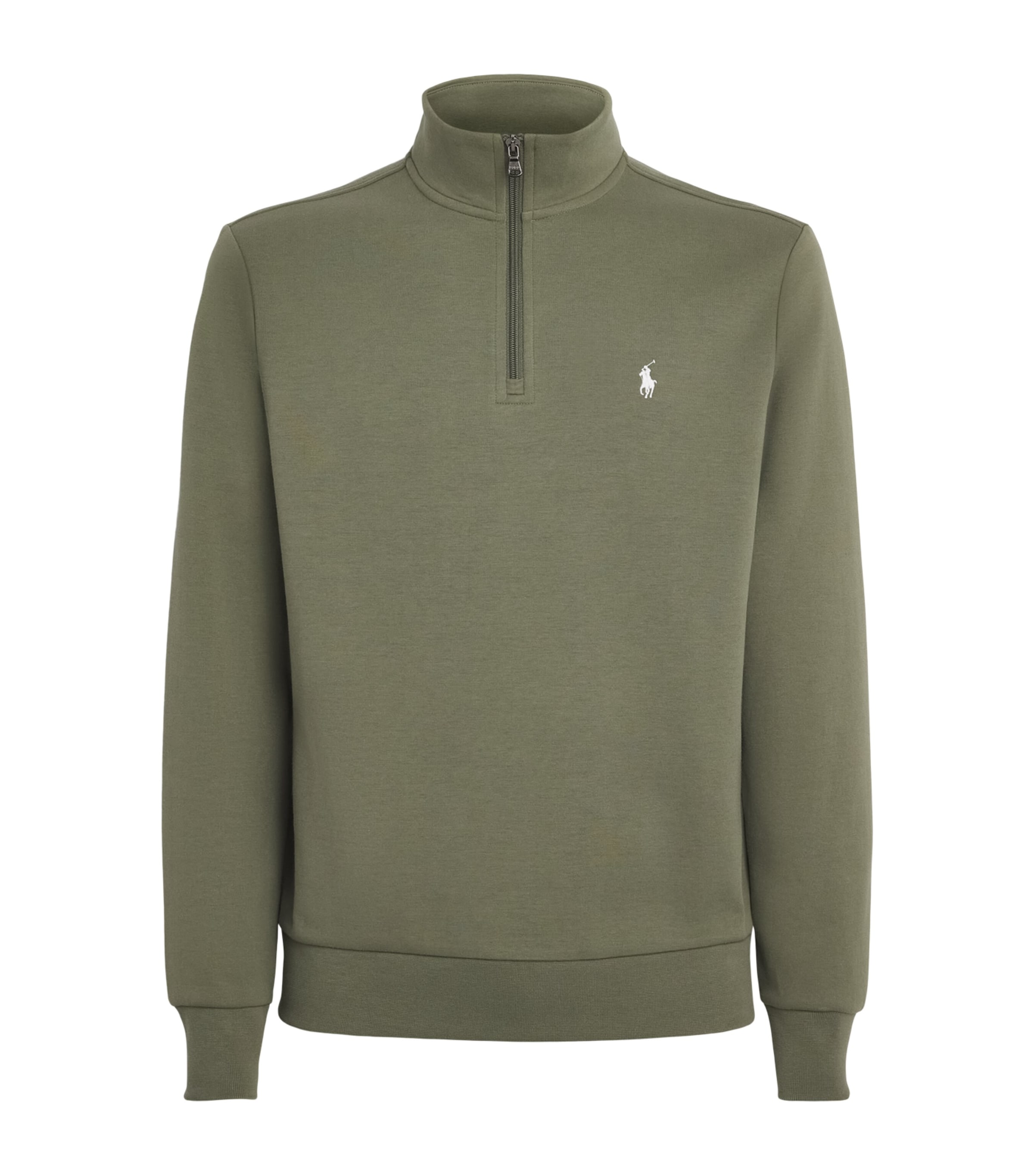 Polo Ralph Lauren Mens Cotton Quarter-Zip Sweatshirt Cruise Olive