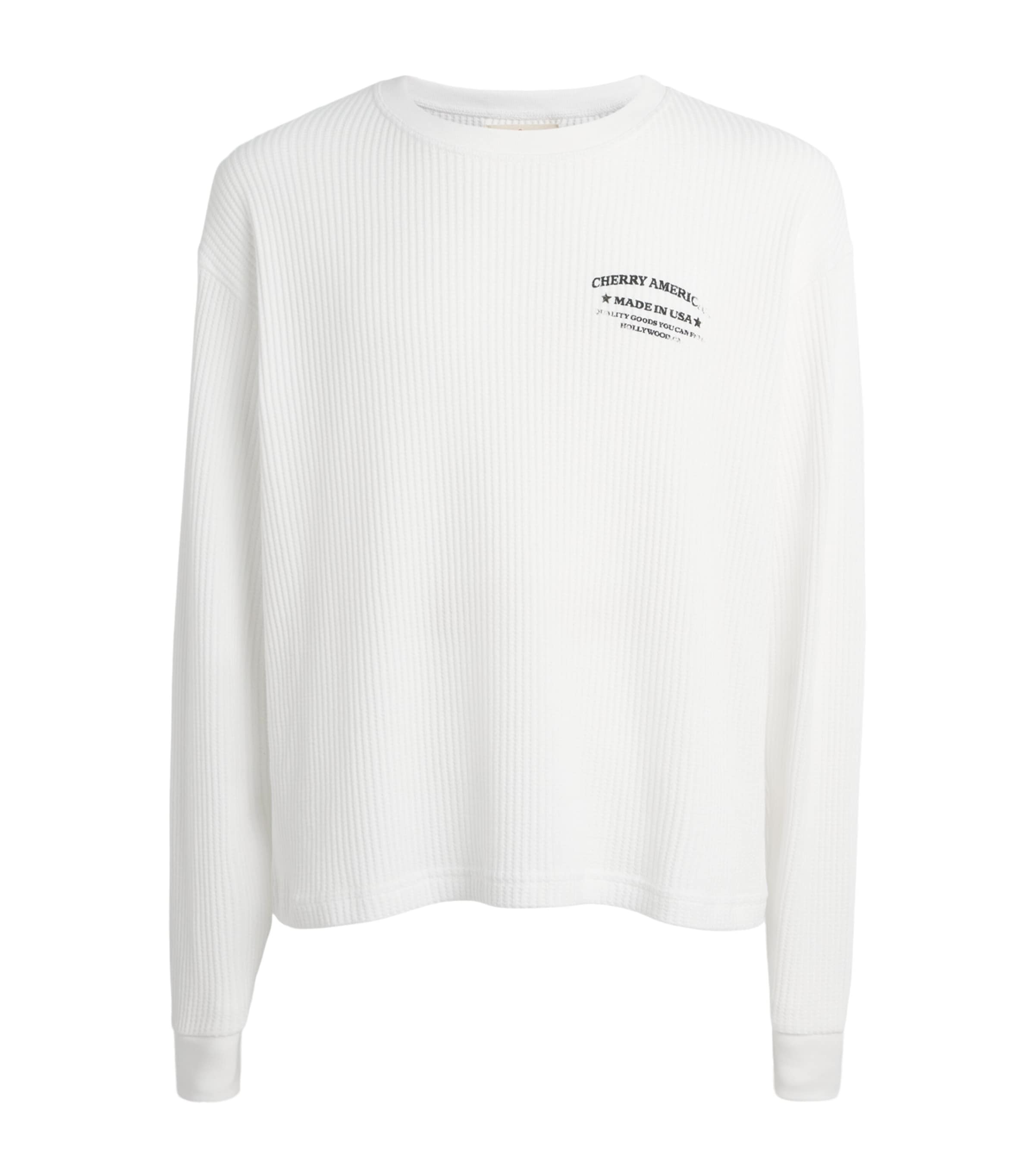 Cherry Los Angeles Mens Ranchwear Thermal Sweater White