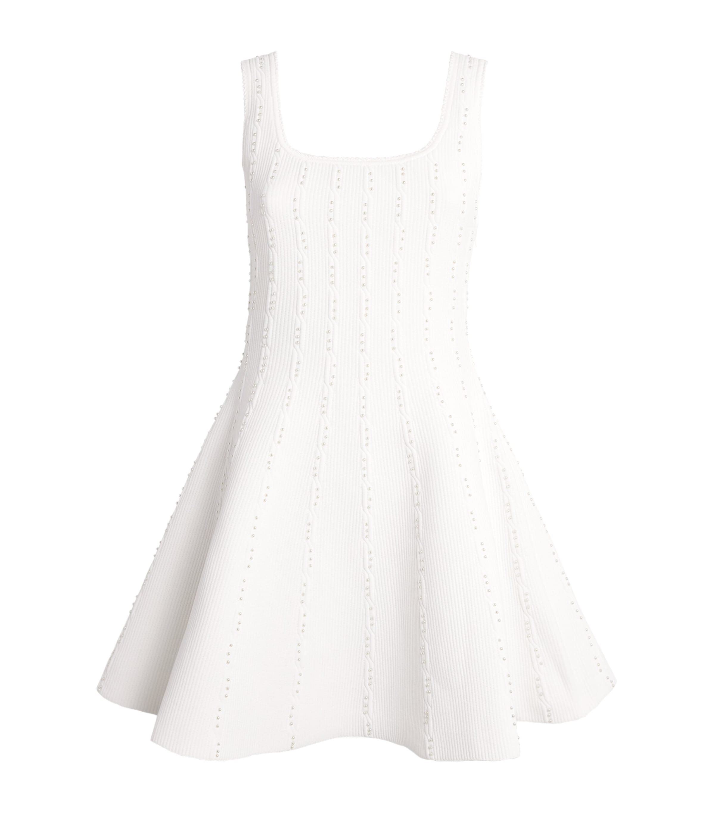 Beaded Knit Mini Dress