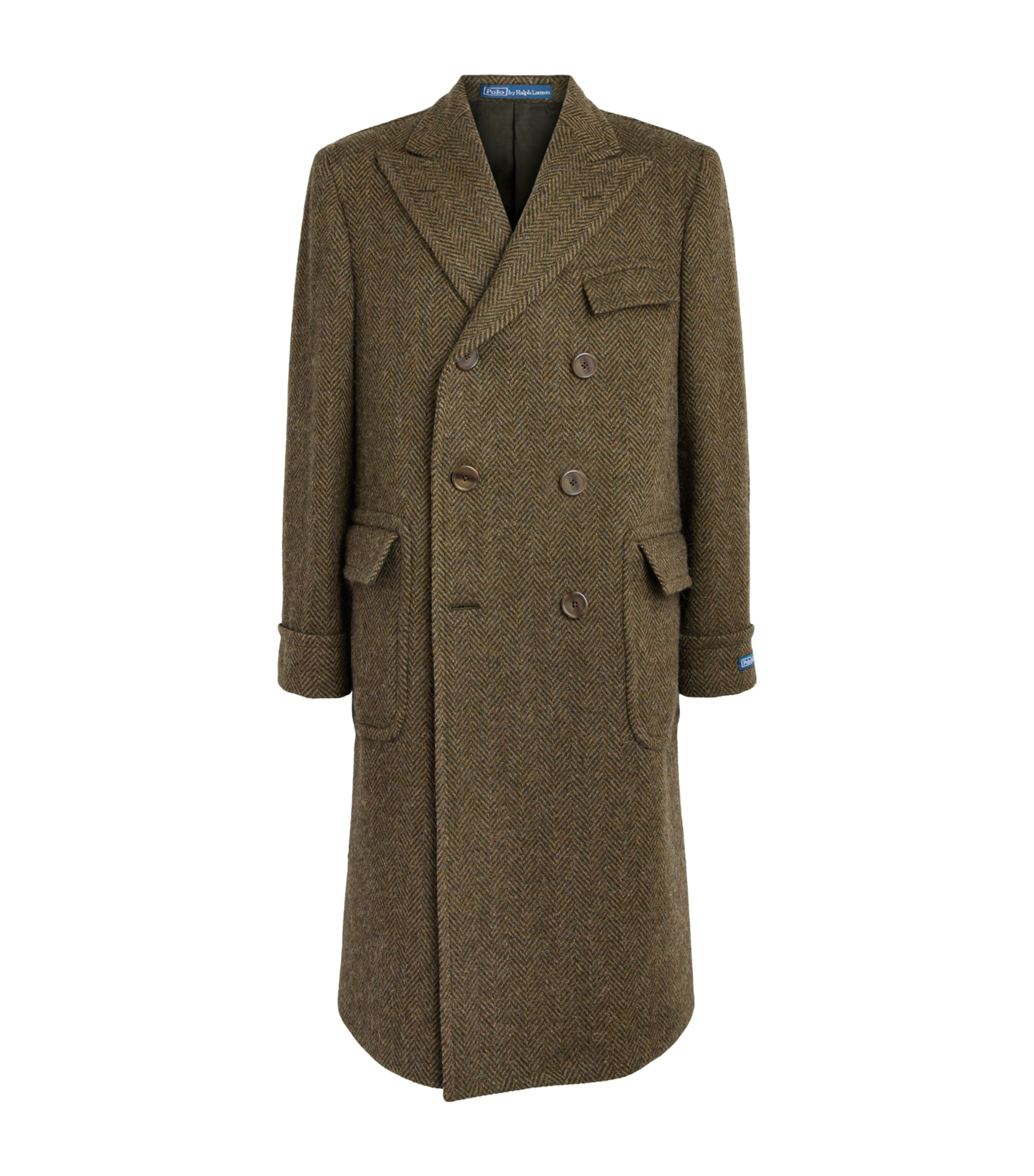 Polo Ralph Lauren Mens Wool Tweed Polo Coat Loden Multi