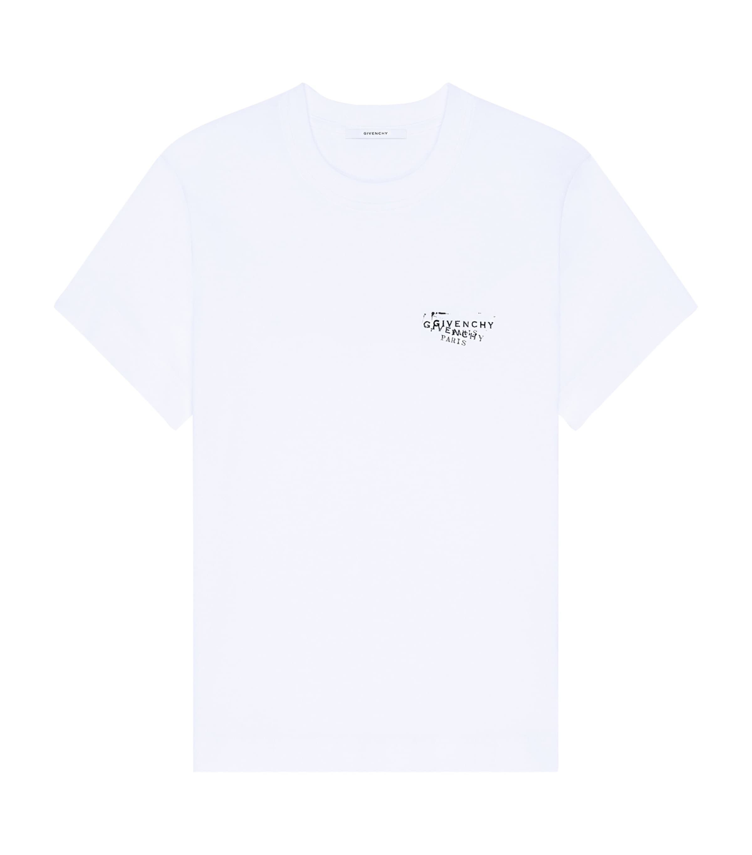 Givenchy Womens Stamp Print T-Shirt White