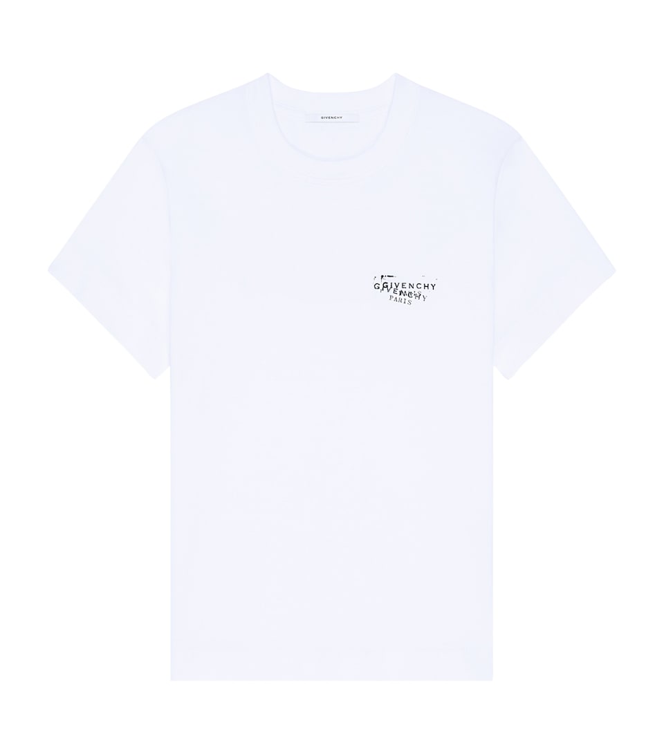 Givenchy Womens Stamp Print T-Shirt White