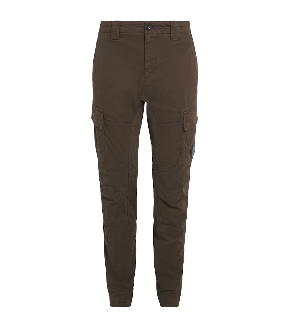 C.P. Company Mens Stretch-Cotton Sateen Cargo Trousers