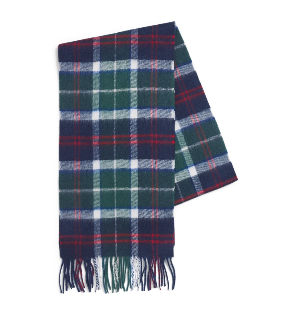 Barbour Wool-Cashmere Tartan Scarf Evergreen Tartan