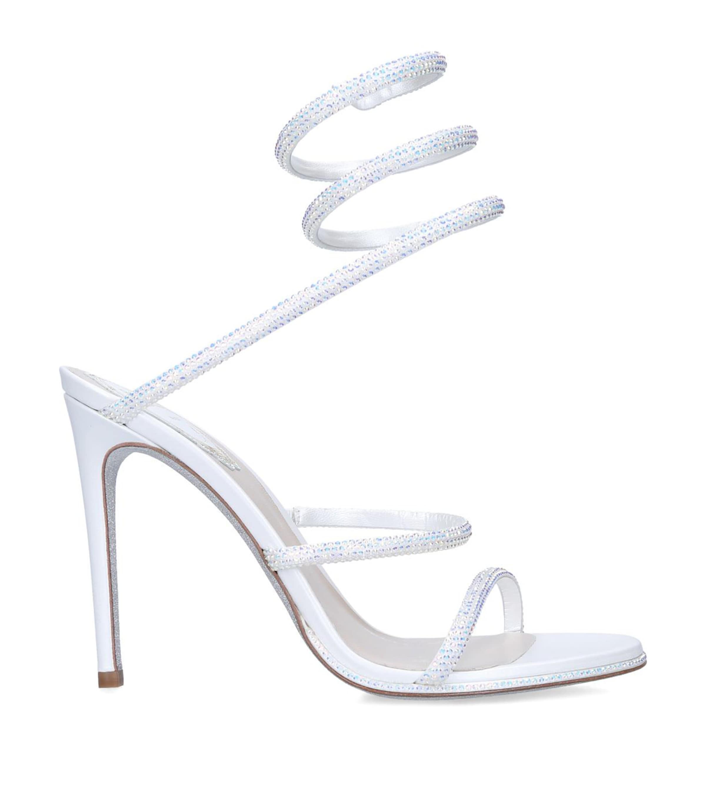 René Caovilla Embellished Cleo Sandals 105 White