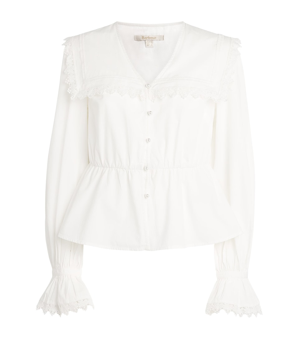 Barbour Womens Cotton Tisbury Blouse White