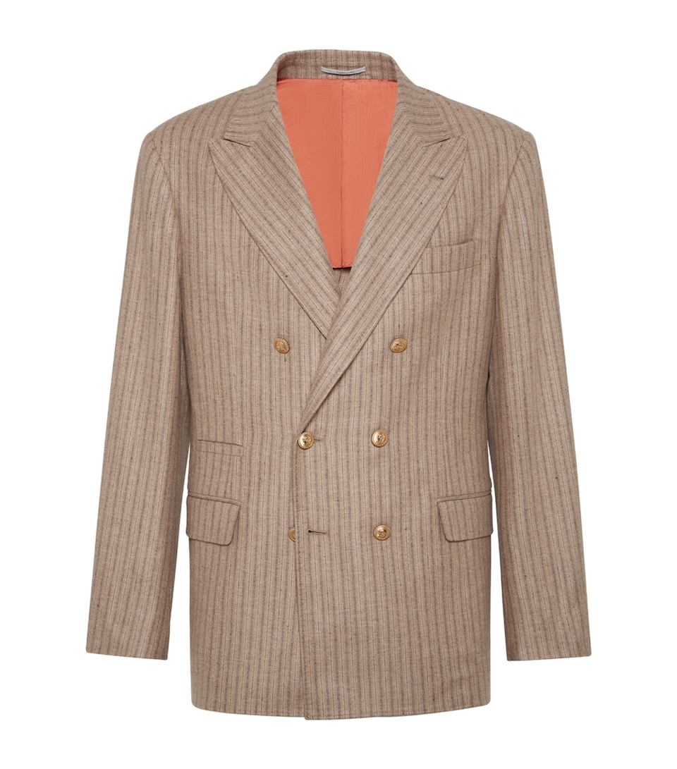 Cashmere-Silk Stripe Blazer