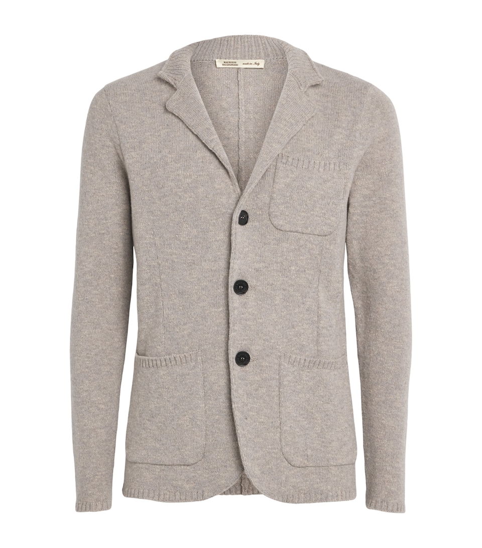 Maurizio Baldassari Mens Wool-Cotton Blend Cortina Cardigan Cord
