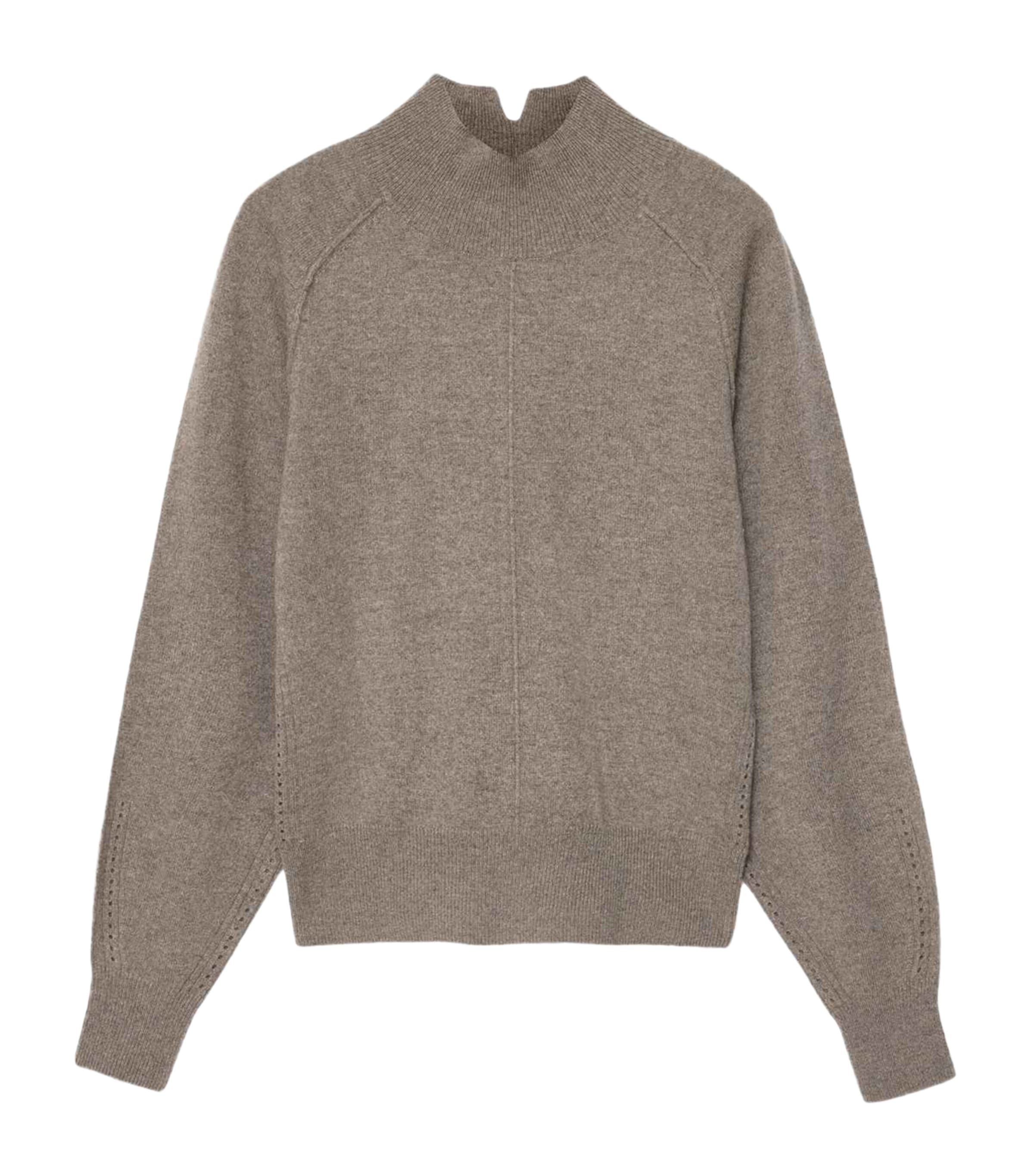 AllSaints Womens Cashmere-Wool Fedi Sweater Walnut Brown