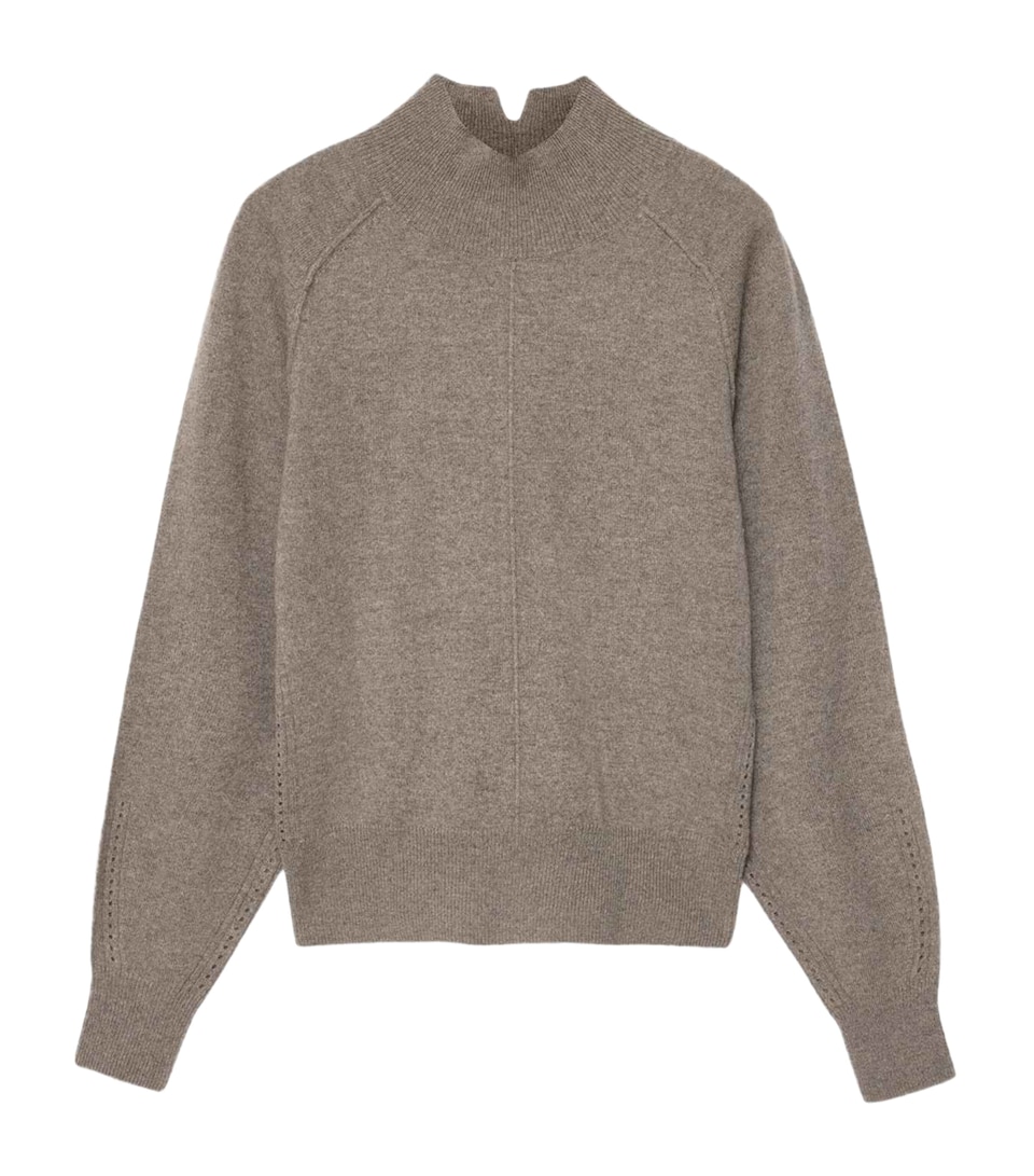 AllSaints Womens Cashmere-Wool Fedi Sweater Walnut Brown