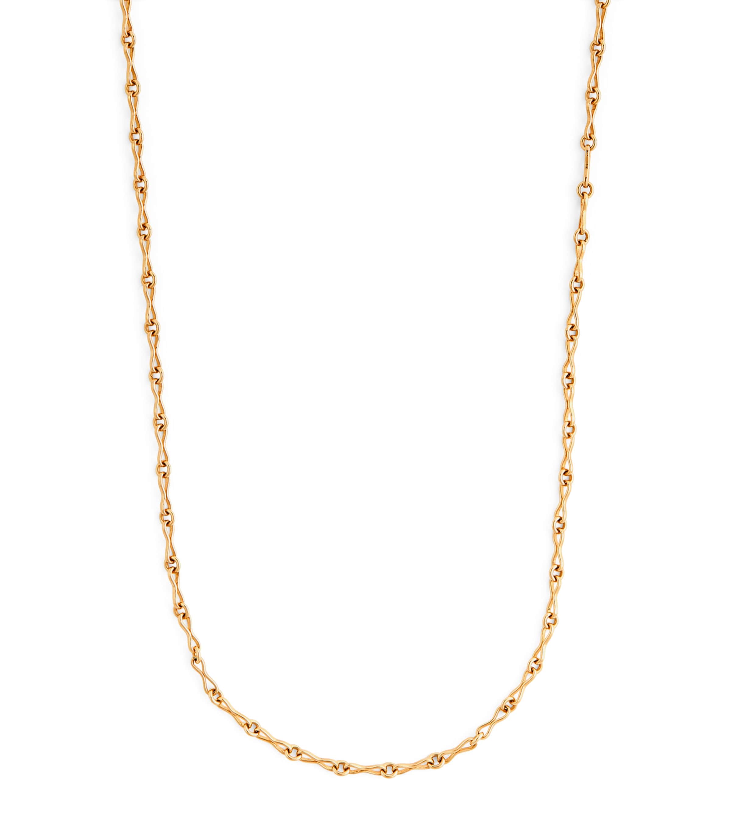 Small Yellow Gold Circle Link Chain Necklace