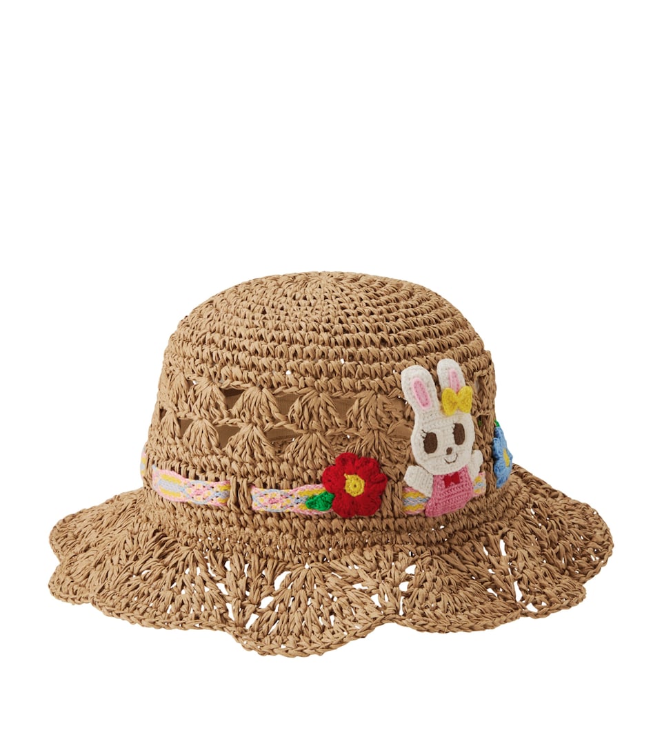 Miki House Raffia Bunny Sun Hat