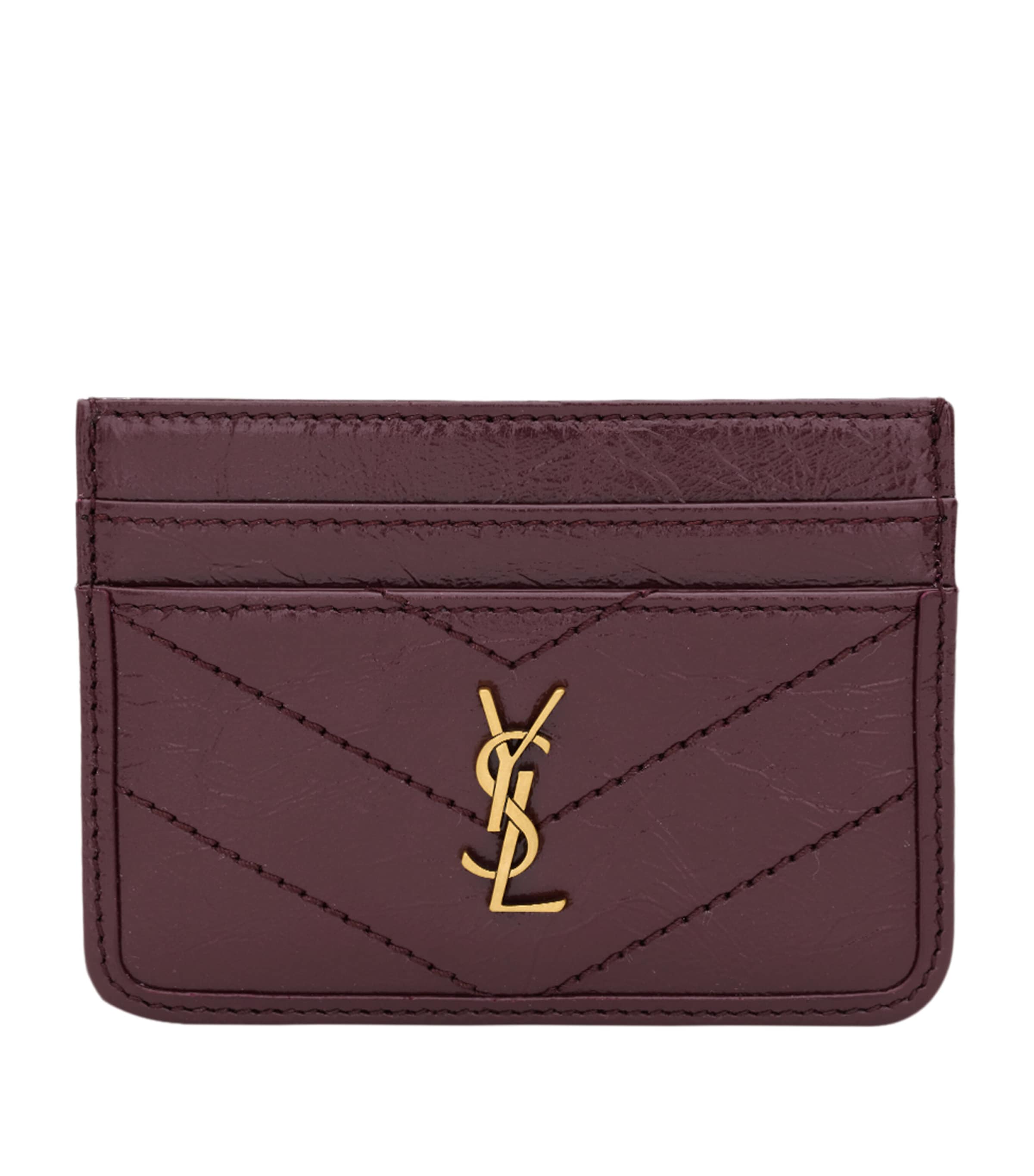Saint Laurent Calfskin Cassandre Card Holder