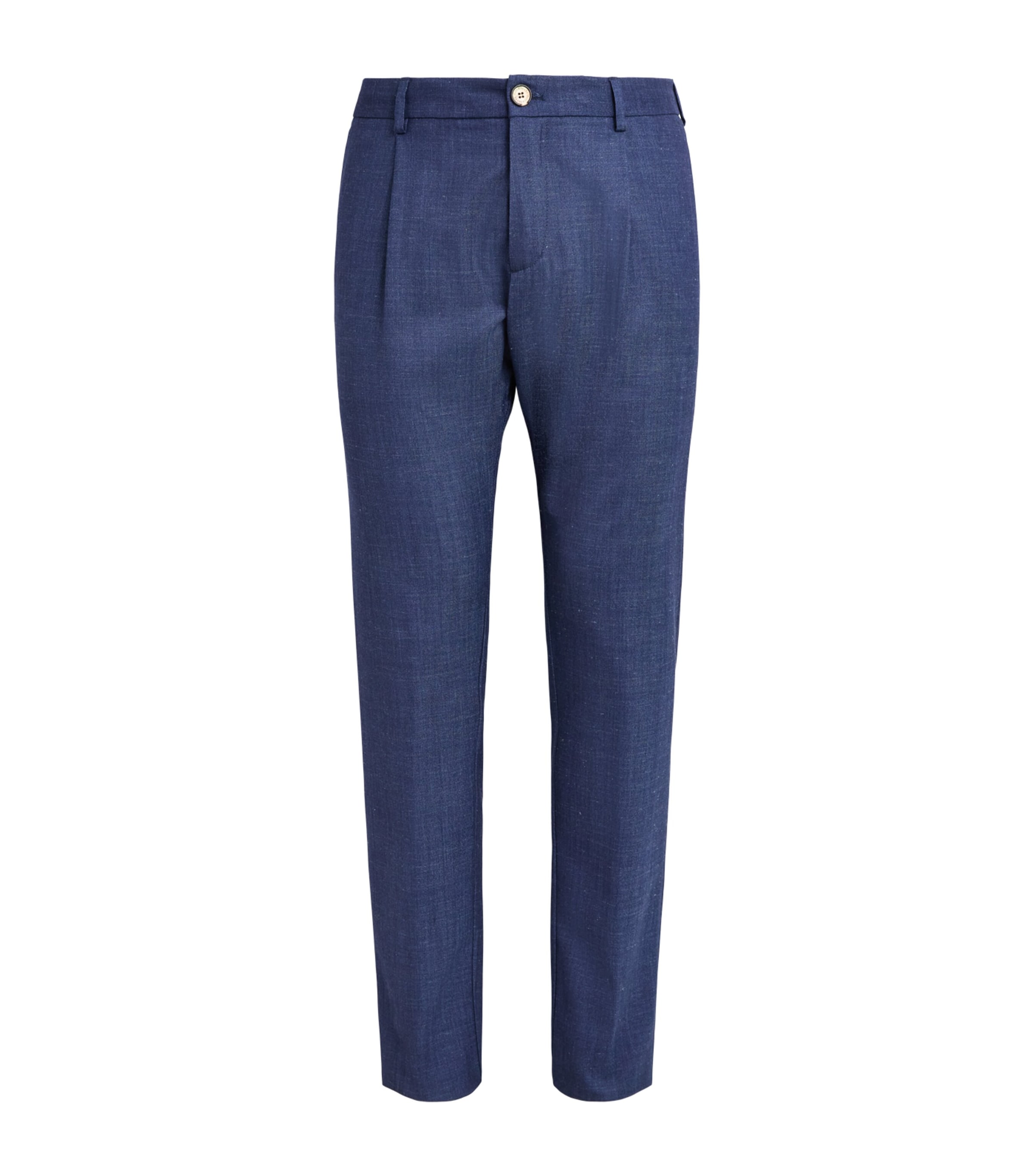 Paul & Shark Mens Virgin Wool-Blend Jersely Lucca Trousers Navy