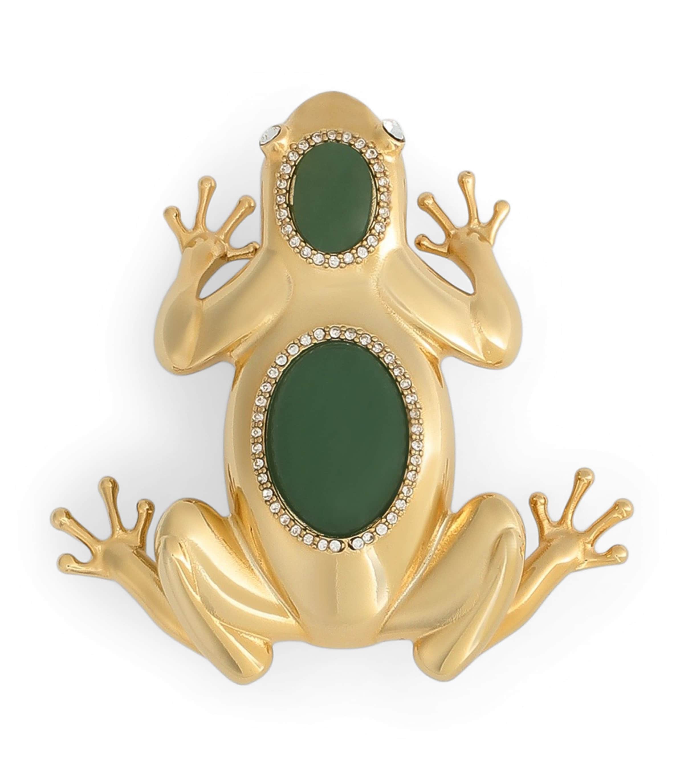 Embellished Frog Brooch