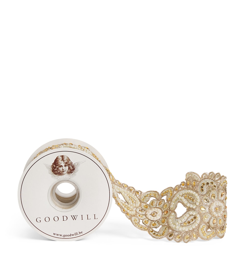 Harrods Crystal-Embellished Tree Ribbon Gold