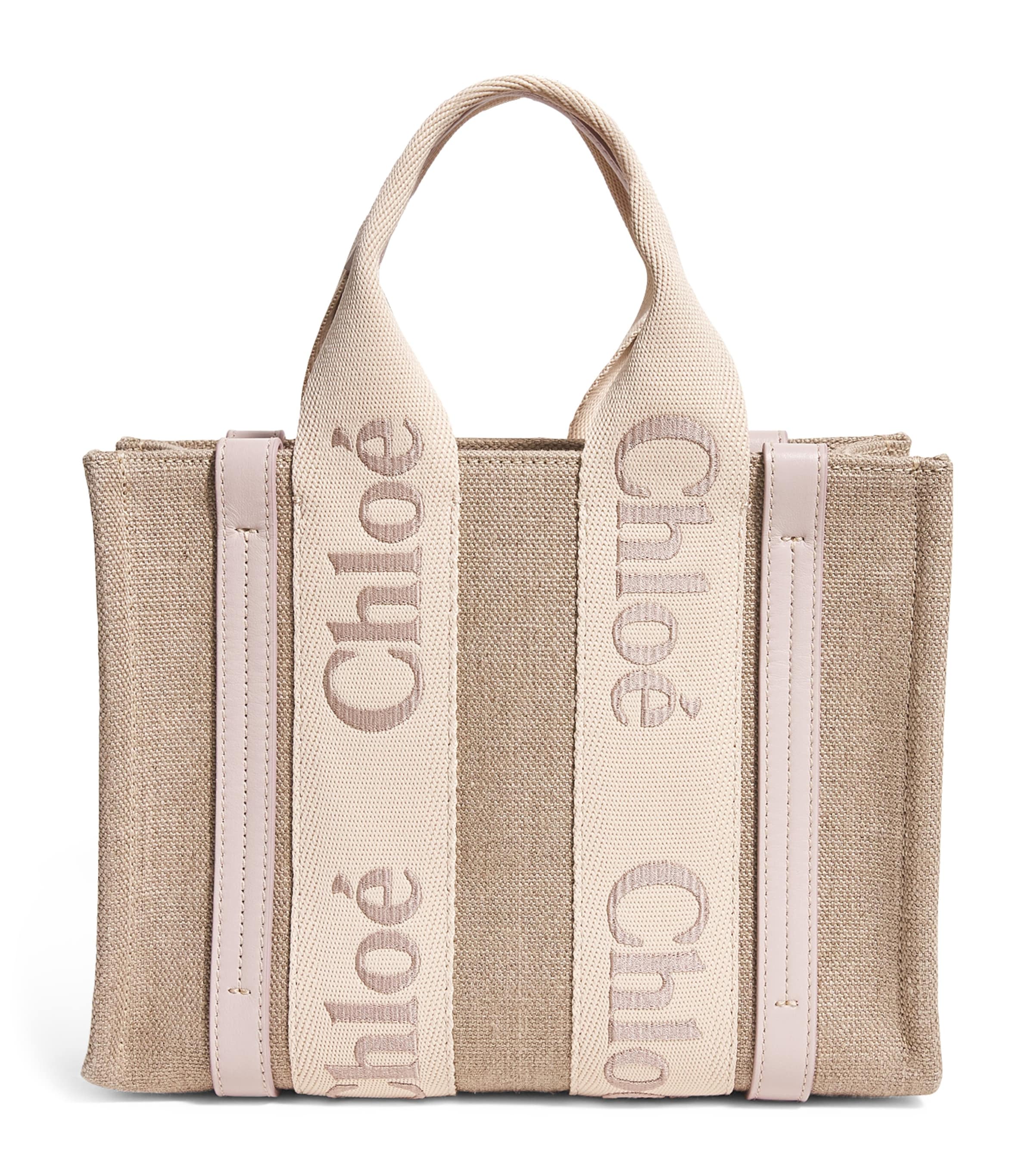 【関税＆送料込み】ChloAC Woody Medium Bag In Beige Chloé Small Woody Tote Bag In Linen | Chloé US