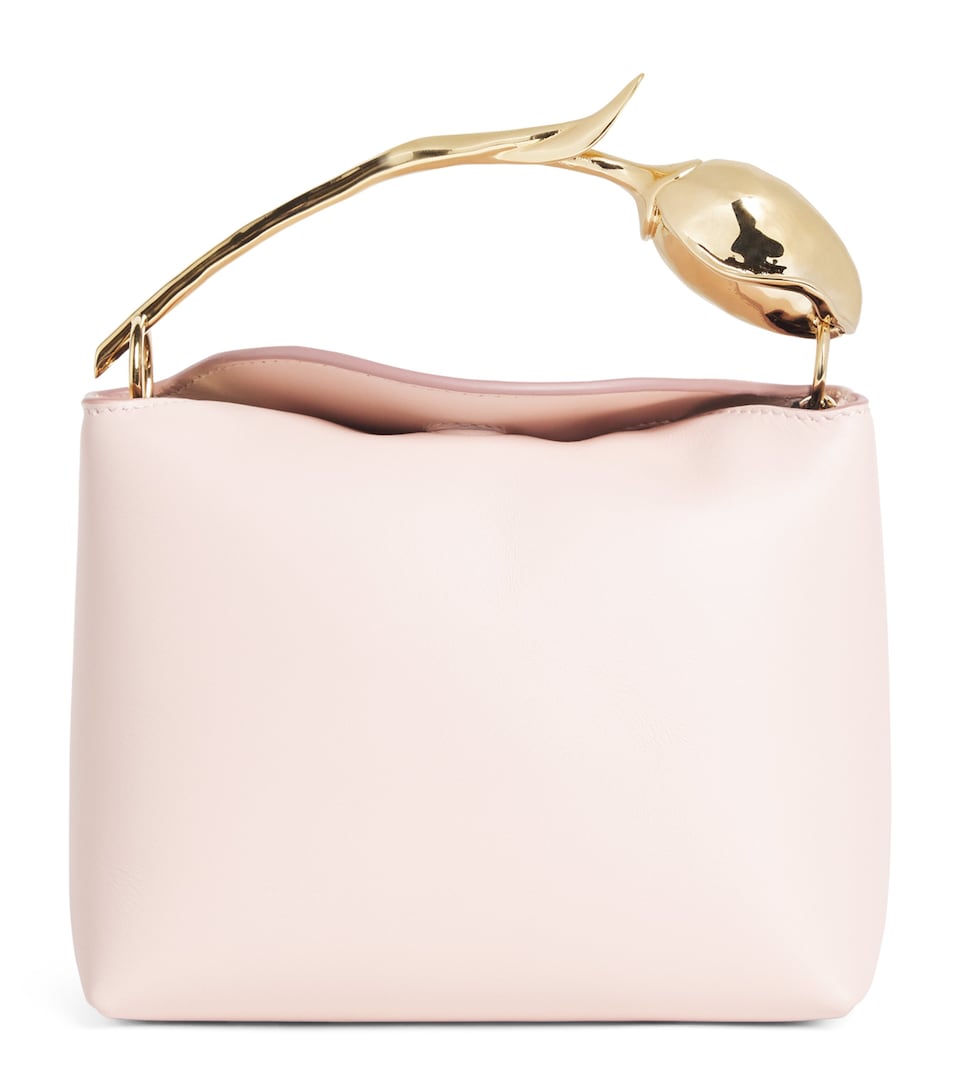 Erdem Mini Leather Bloom Top-Handle Bag Blush