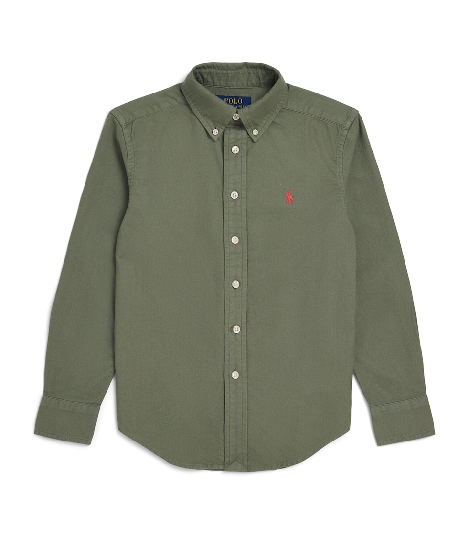 Ralph Lauren Kids Cotton Polo Pony Shirt (6-14 Years) Cargo Green