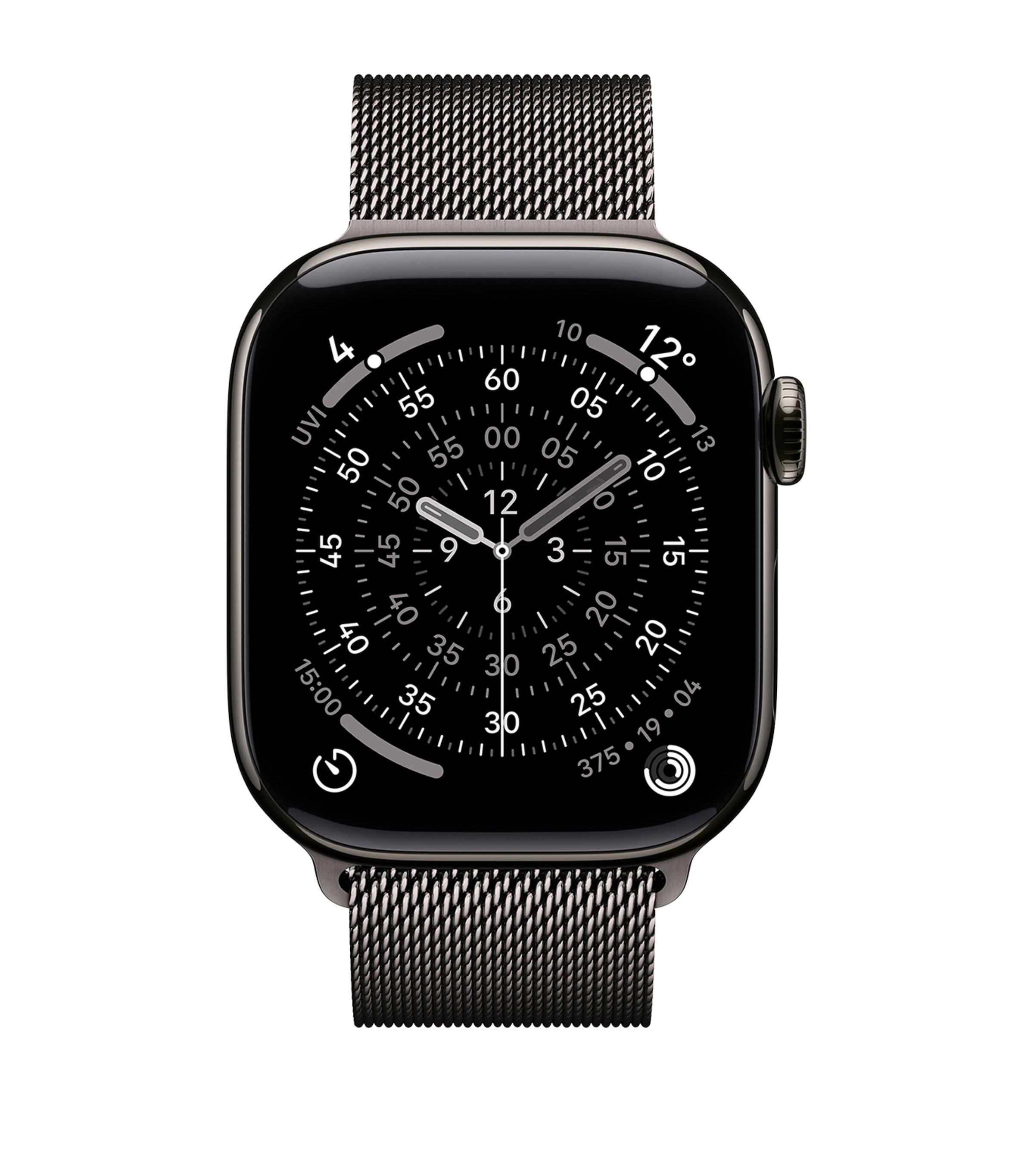 Apple Watch Series 11- Titanium with Slate Milanese Loop, 42mm, Medium/Large