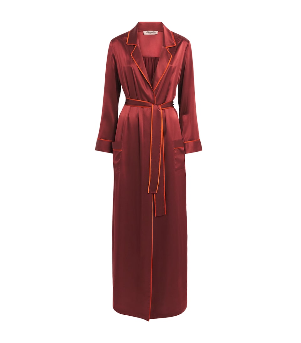 Marjolaine Womens Silk Diane Robe Bourgogne
