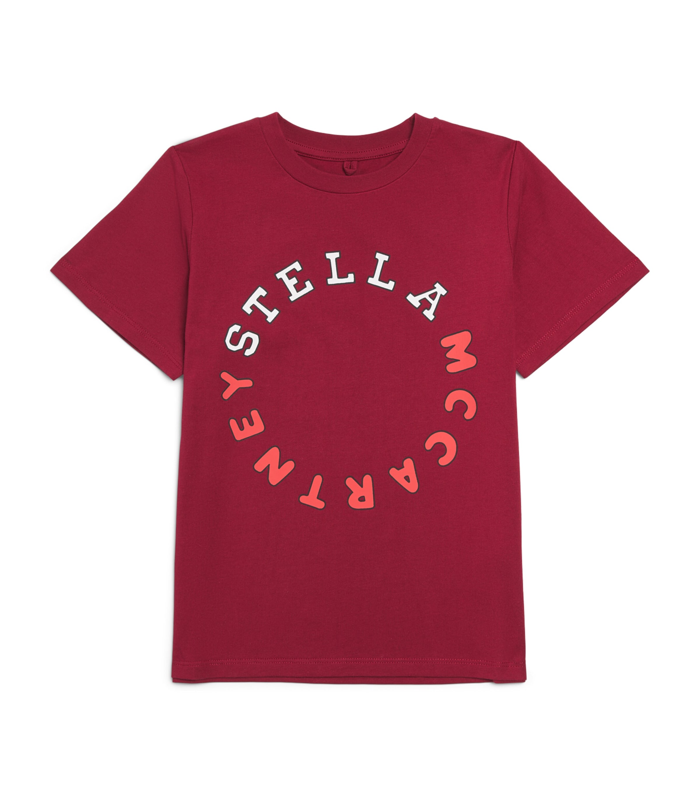 Stella McCartney Kids Organic Cotton Logo T-Shirt (3-14 Years) Maroon