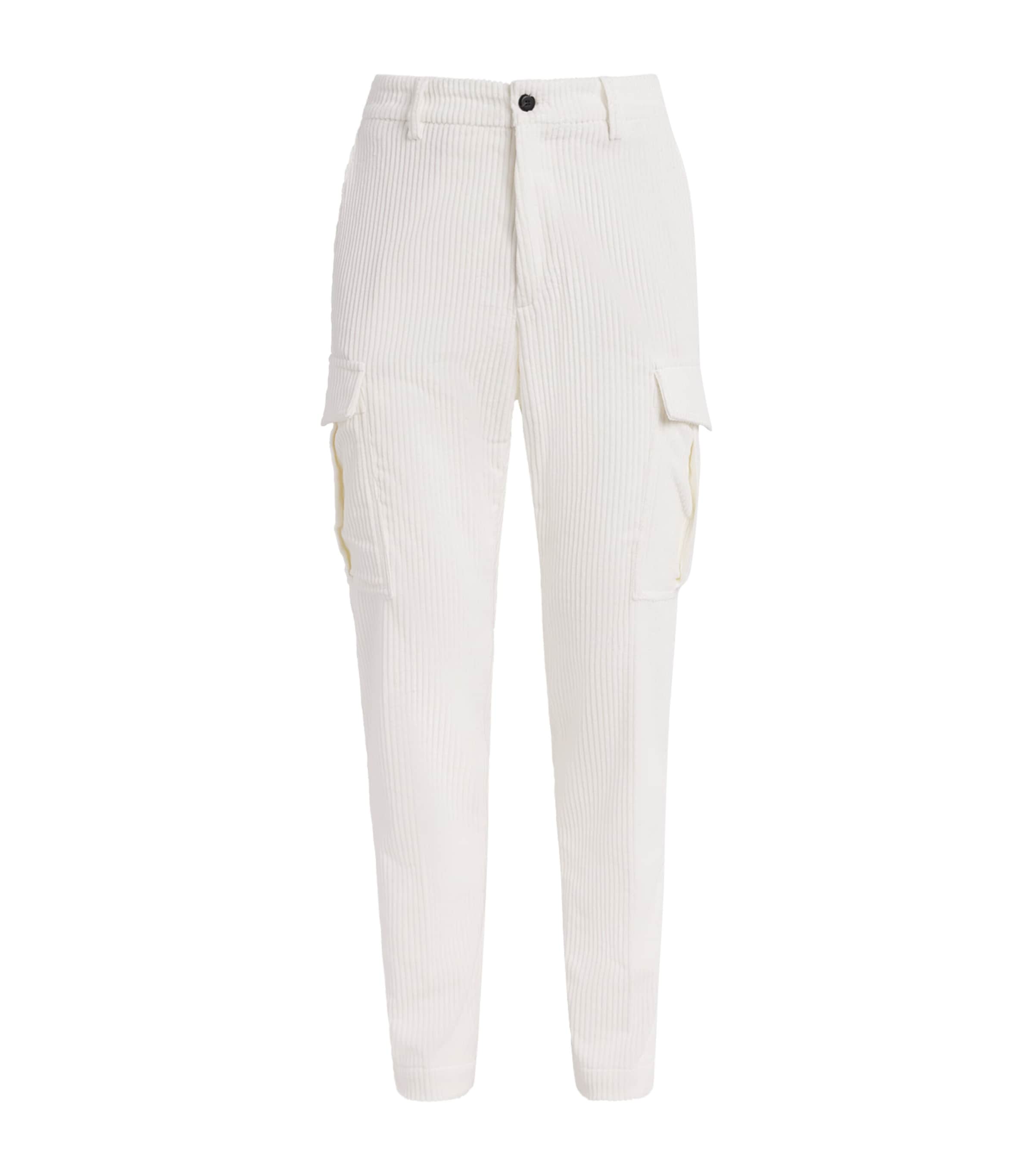 Cotton Corduroy Cargo Trousers