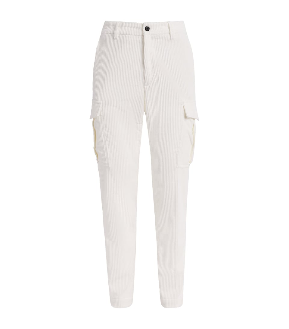 Cotton Corduroy Cargo Trousers