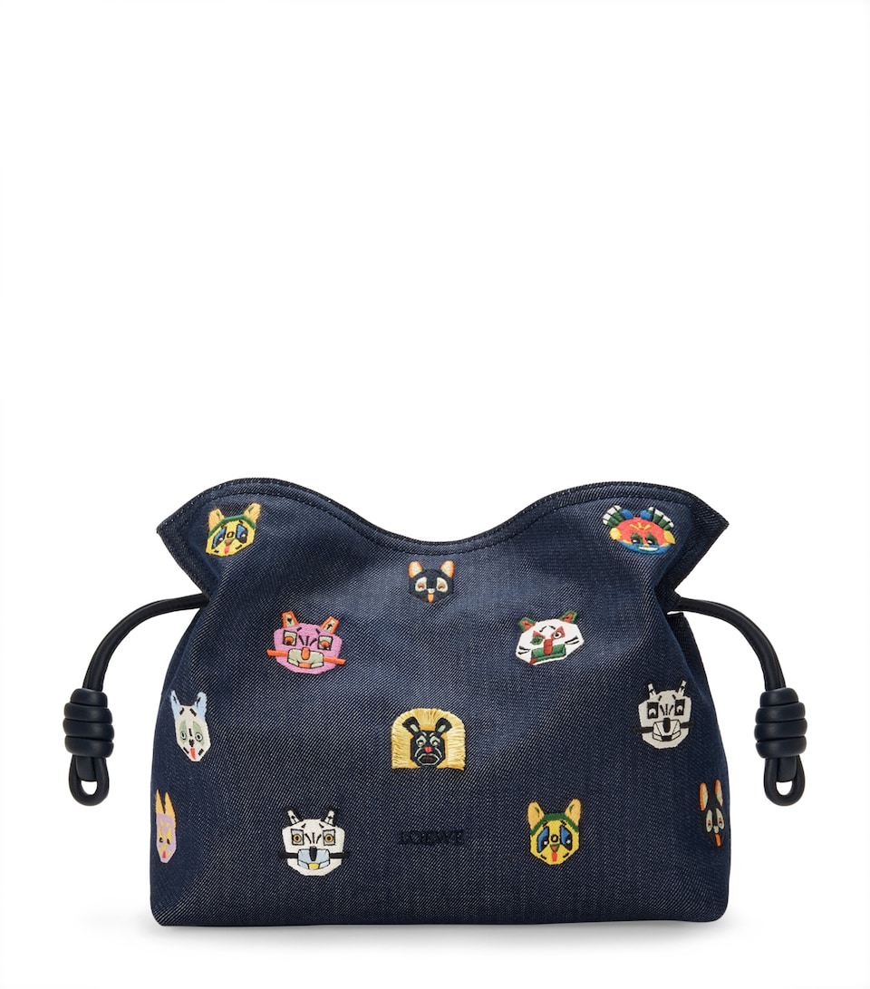 Medium Denim Cats Flamenco Purse