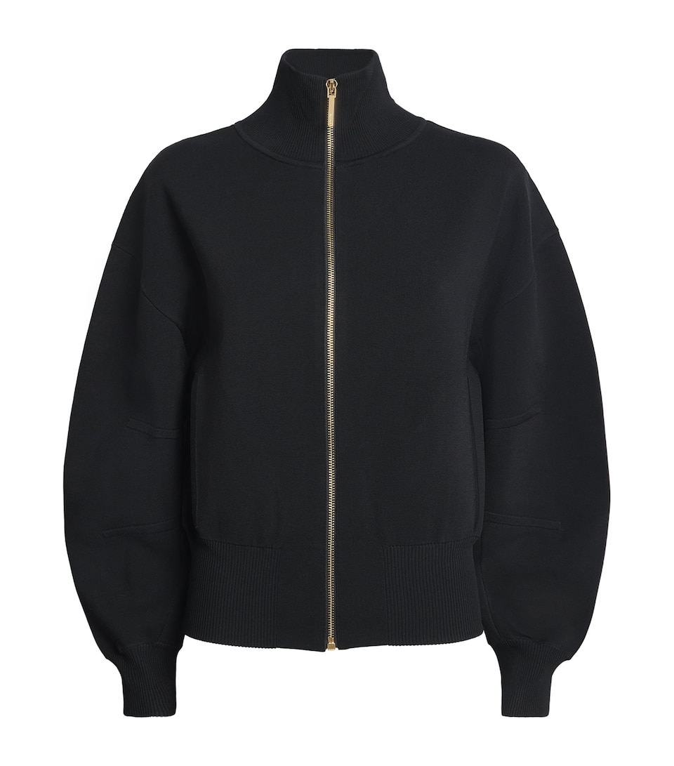 Milano-Knit Sable Bomber Jacket